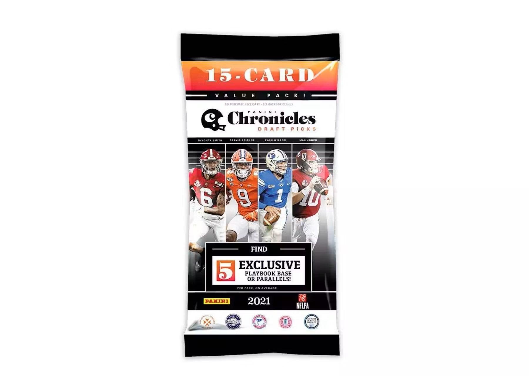 Football - 2021 - Panini Chronicles Draft Picks - Jumbo Value Pack (15 Cards) Panini 613297989134