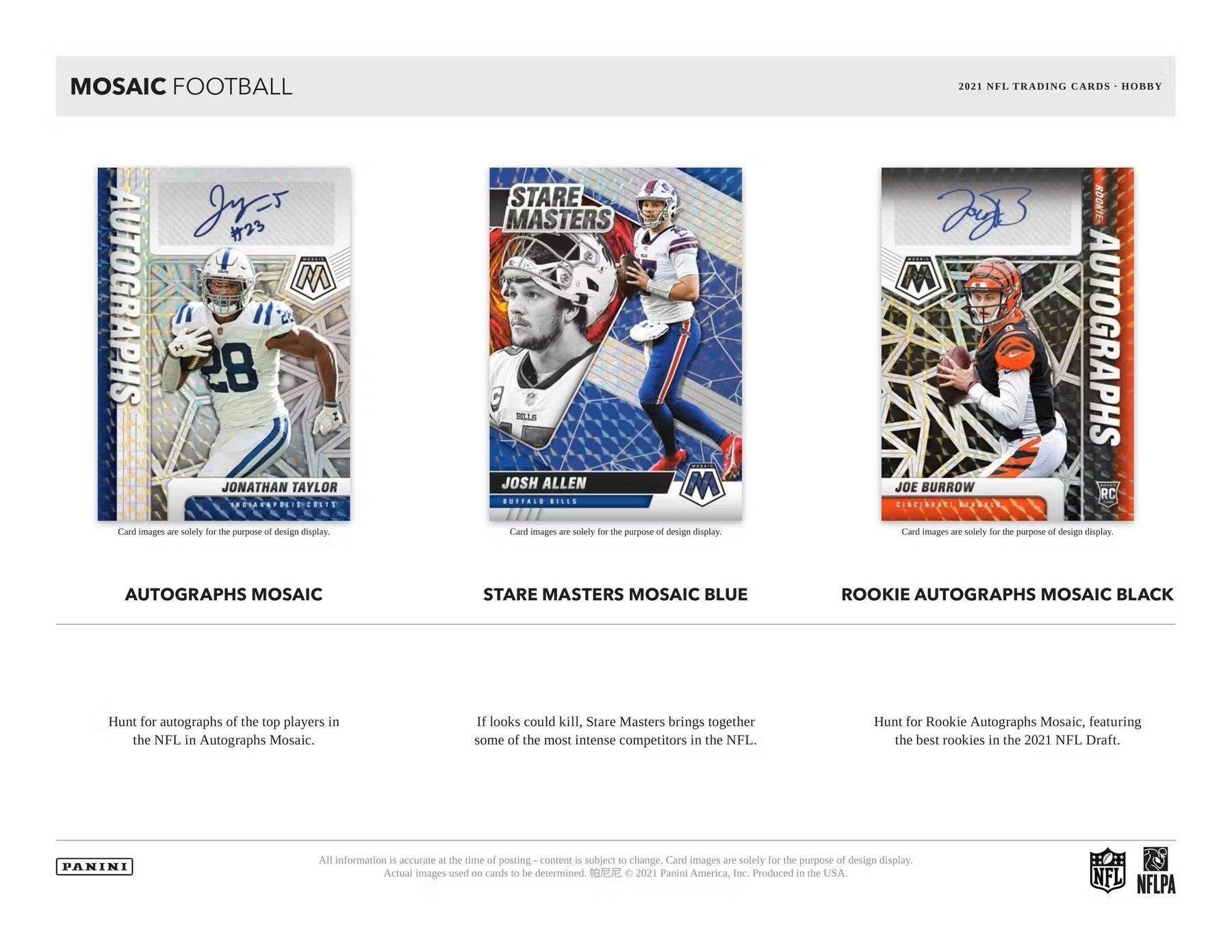 Football - 2021 - Panini Mosaic Football - Hobby Box (10 Packs) Panini 0613297974154