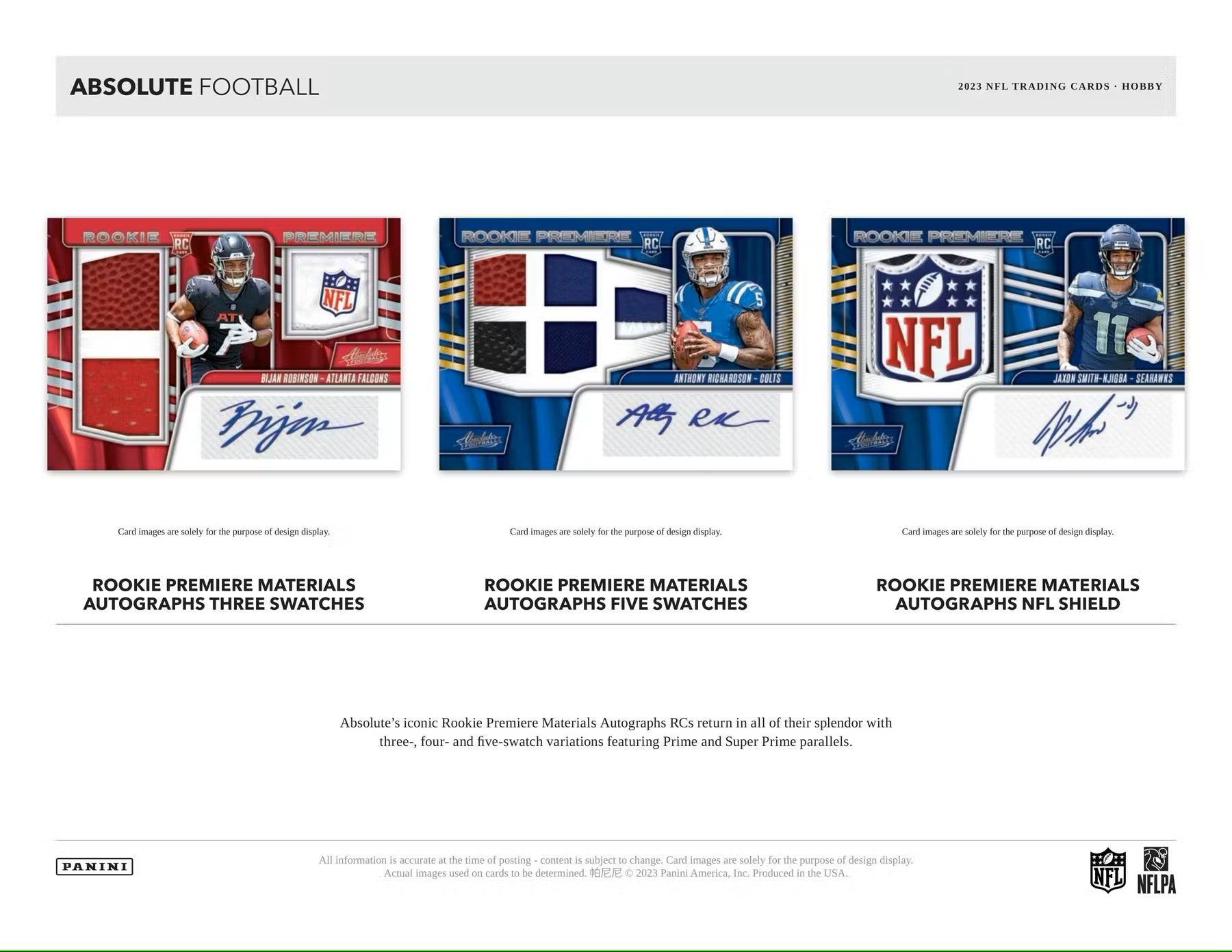 Football - 2023 - Panini Absolute Football - Hobby Box (15 Cards) Panini 0746134144998