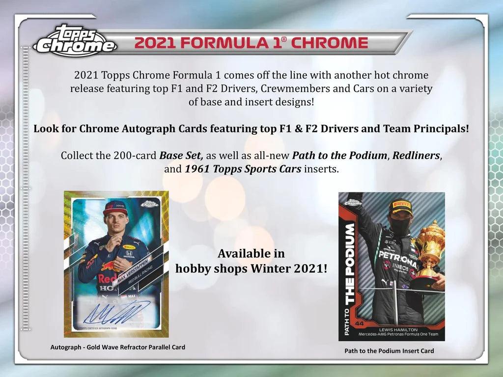 Formula 1 Racing (F1) - 2021 - Topps Chrome - Hobby Box (18 packs) Topps 0887521103331