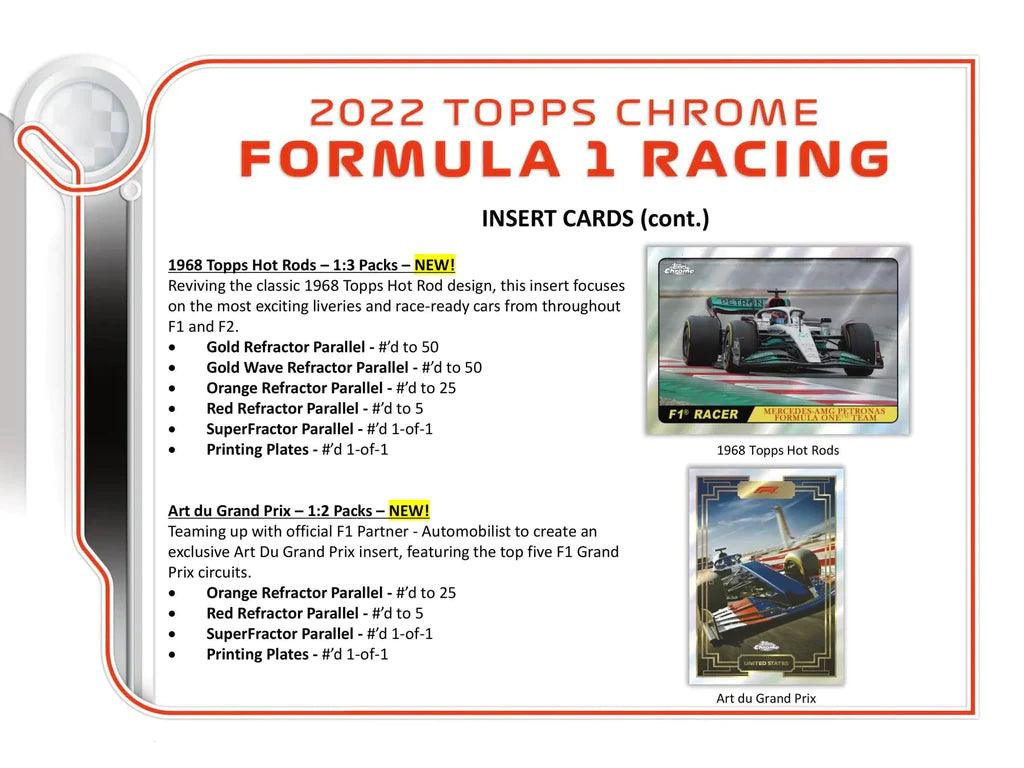 Formula 1 Racing (F1) - 2022 - Topps Chrome - Hobby Box (18 Packs) Topps 887521112661