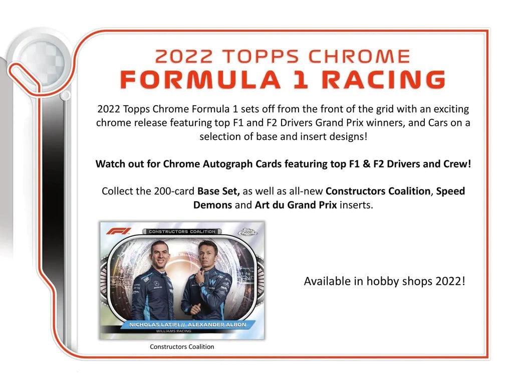 Formula 1 Racing (F1) - 2022 - Topps Chrome - Hobby Box (18 Packs) Topps 887521112661