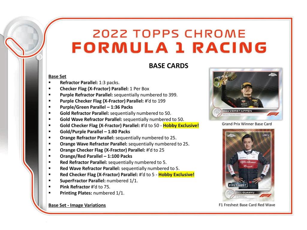 Formula 1 Racing (F1) - 2022 - Topps Chrome - Hobby Box (18 Packs) Topps 887521112661