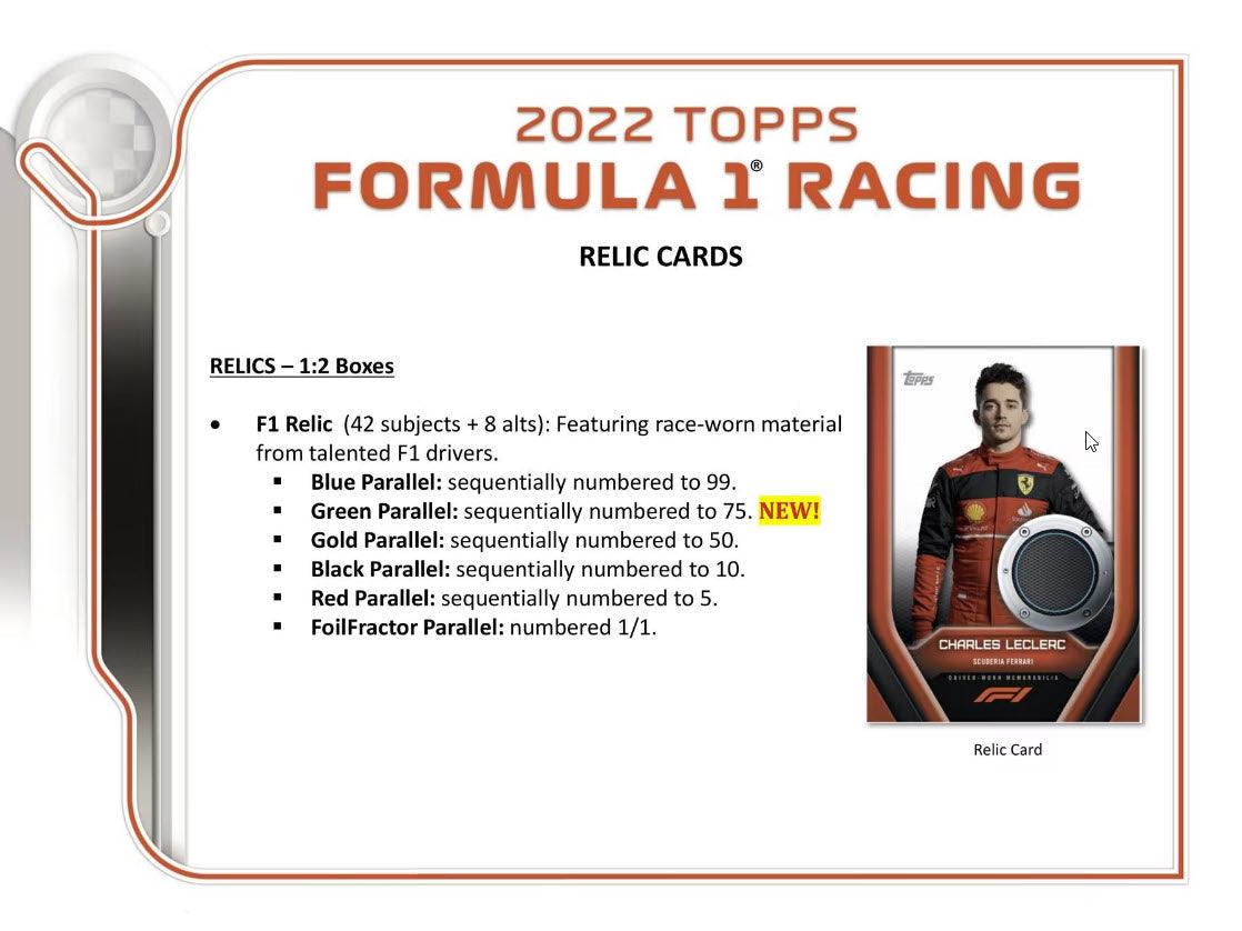 Formula 1 Racing (F1) - 2022 - Topps - Hobby Box (20 Packs) Topps 887521110971