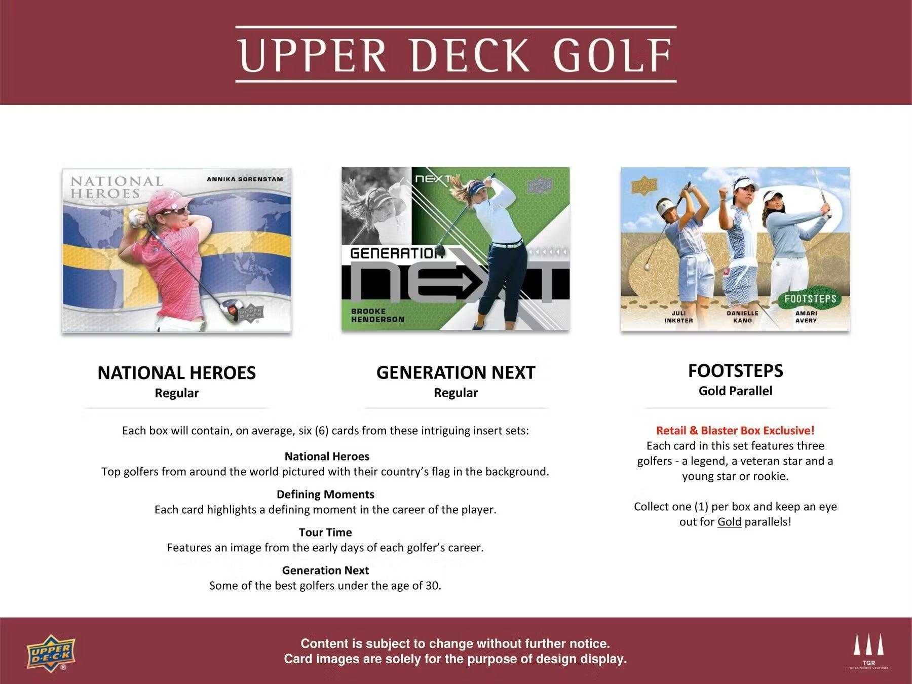 Golf - 2024 - Upper Deck - Blaster Box (6 Packs) Upper Deck 053334152891