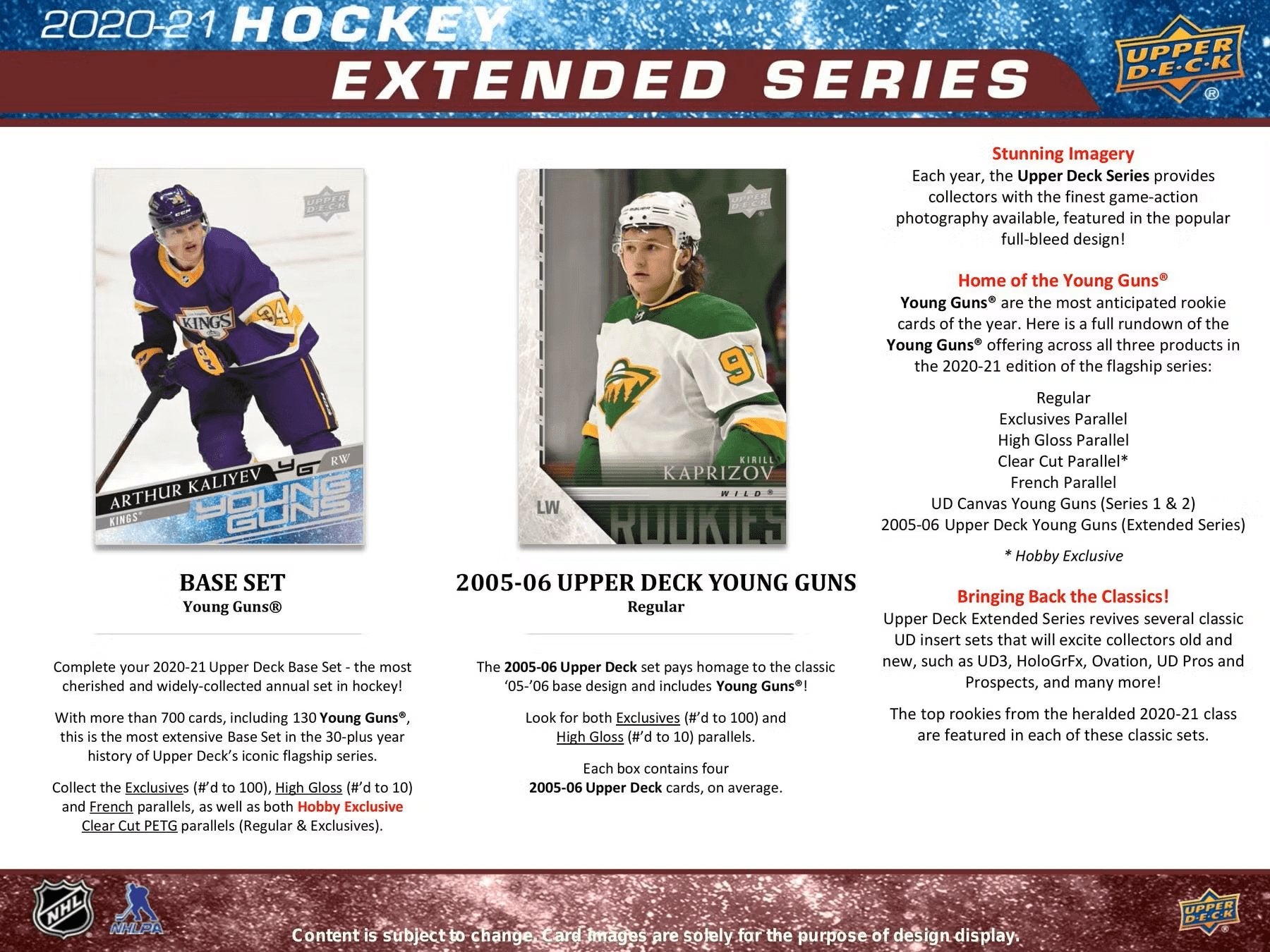 Hockey - 2020/21 - Upper Deck Extended Series - Hobby Pack (8 Cards) Upper Deck 053334960212