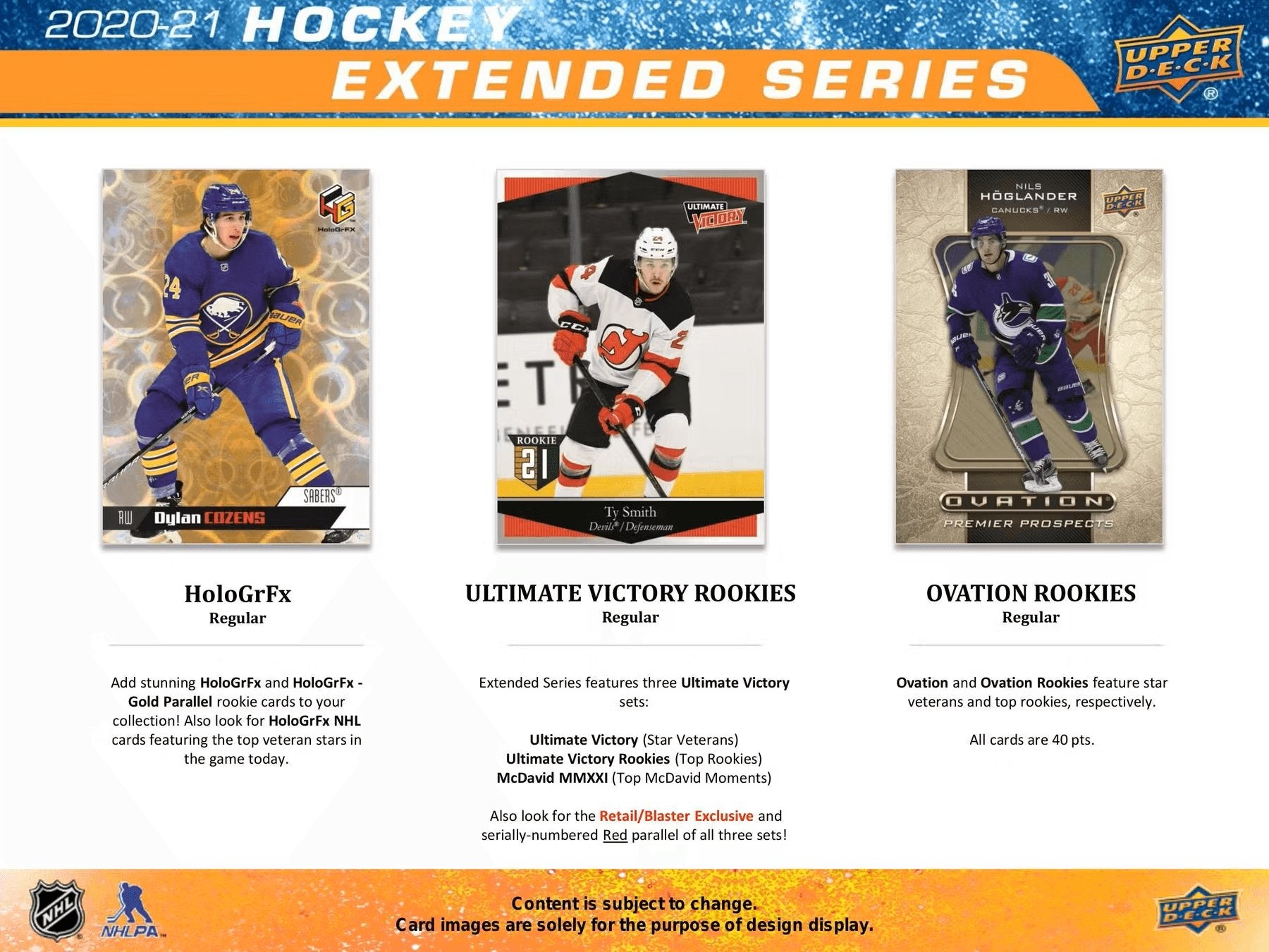 Hockey - 2020/21 - Upper Deck Extended Series - Retail Box (24 Packs) Upper Deck 053334960274