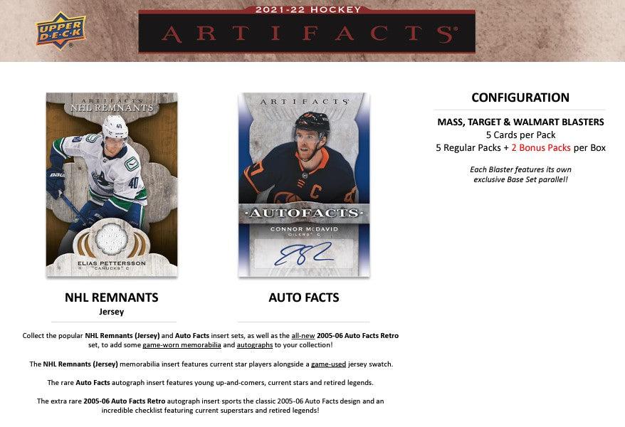 Hockey - 2021/22 - Upper Deck Artifacts - Blaster Box (7 Packs) Upper Deck 053334966740