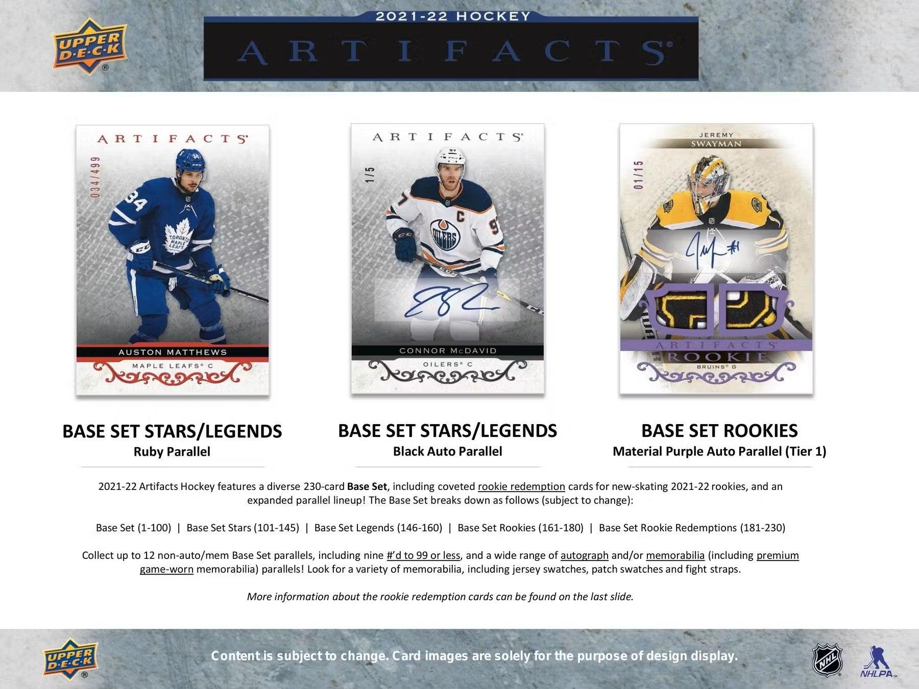 Hockey - 2021/22 - Upper Deck Artifacts - Hobby Box (8 Packs) Upper Deck 053334966825