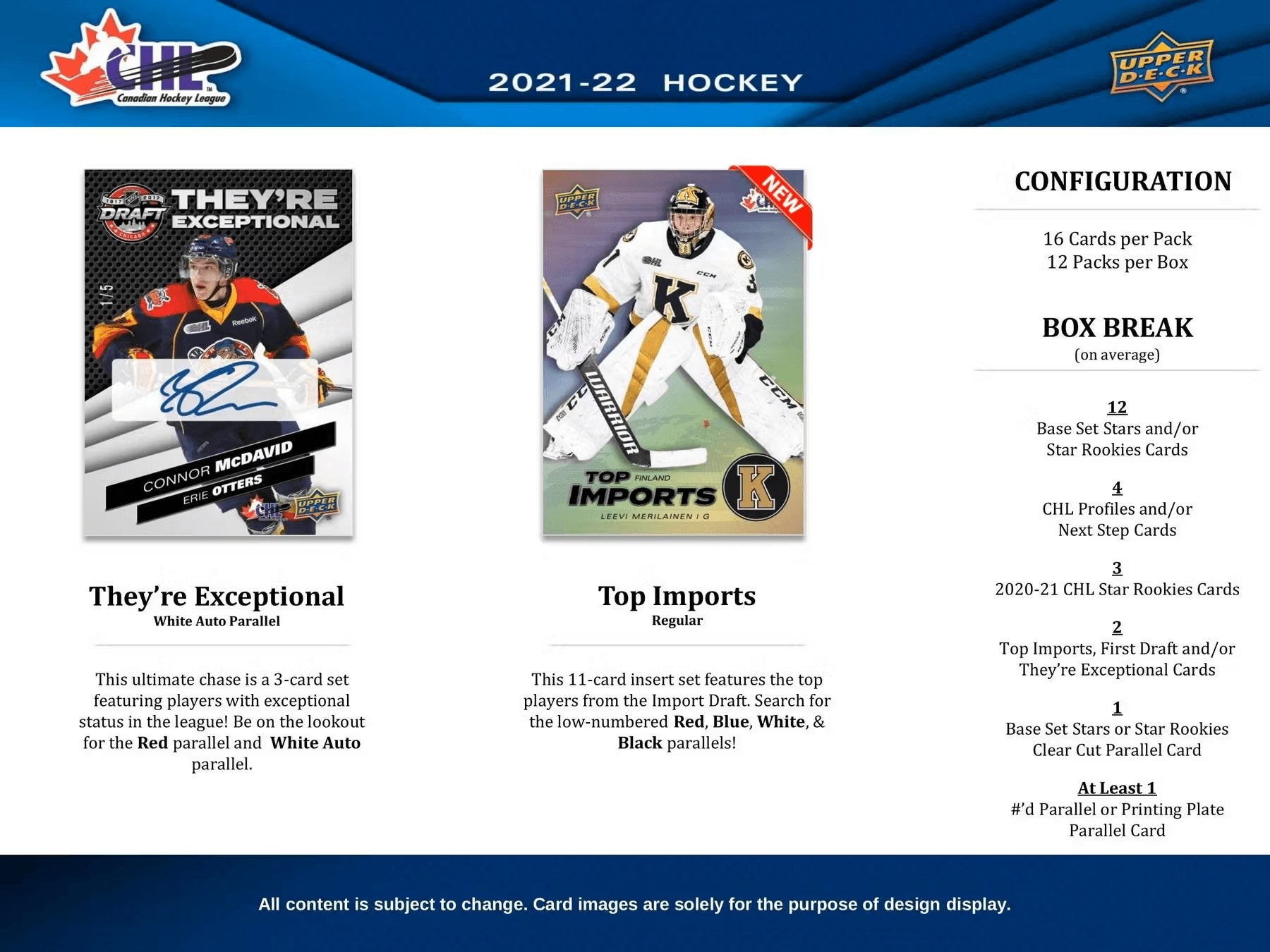 Hockey - 2021/22 - Upper Deck CHL - Hobby Box (12 Packs) Upper Deck 053334978866