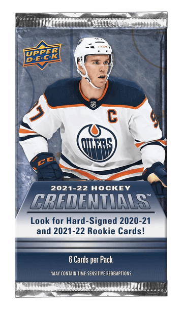 Hockey - 2021/22 - Upper Deck Credentials - Hobby Pack (6 Cards) Upper Deck 053334978194