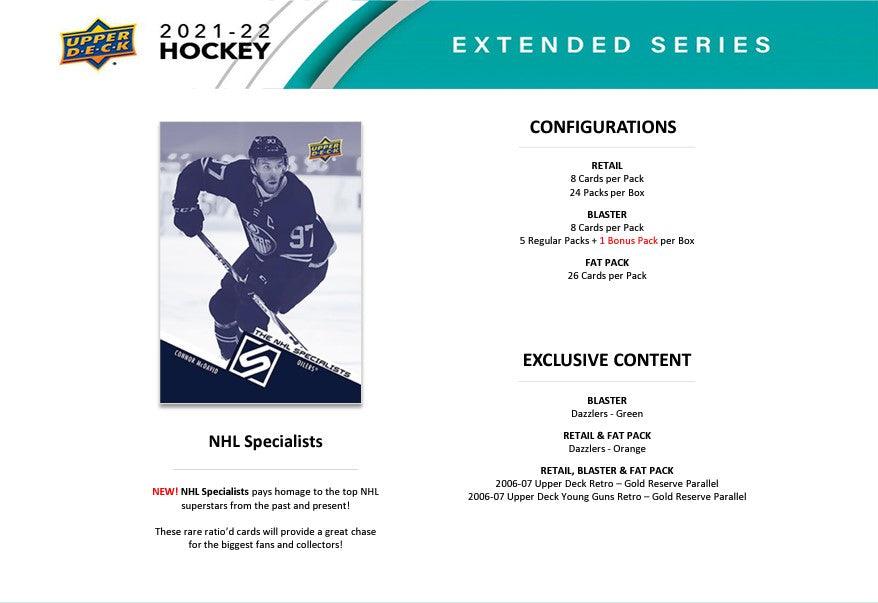 Hockey - 2021/22 - Upper Deck Extended Series - Retail Box (24 Packs) Upper Deck 053334991681