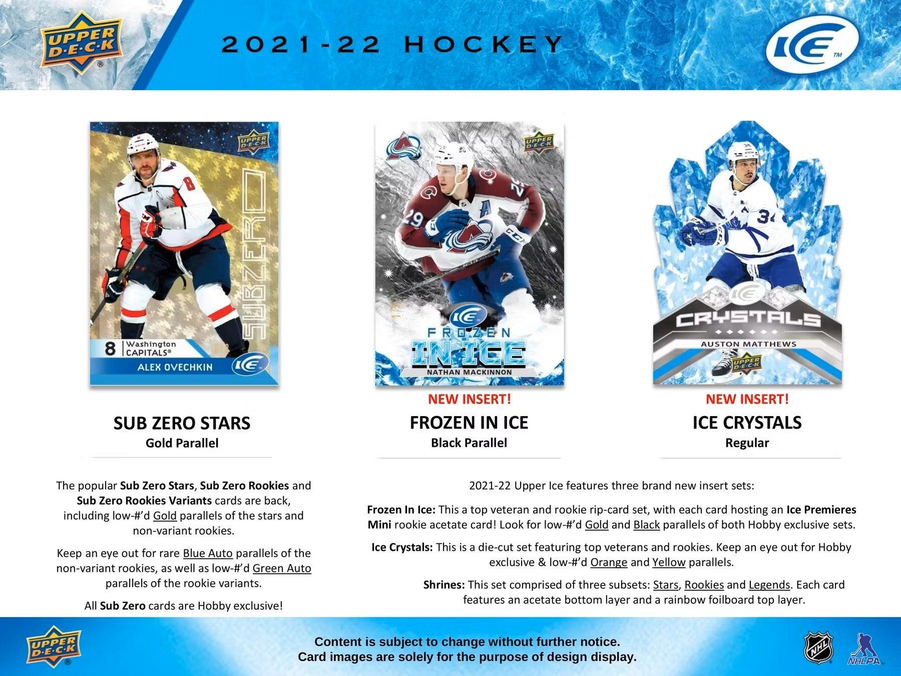 Hockey - 2021/22 - Upper Deck ICE - Hobby Box (12 Packs + 1 Bonus) Upper Deck 053334980845