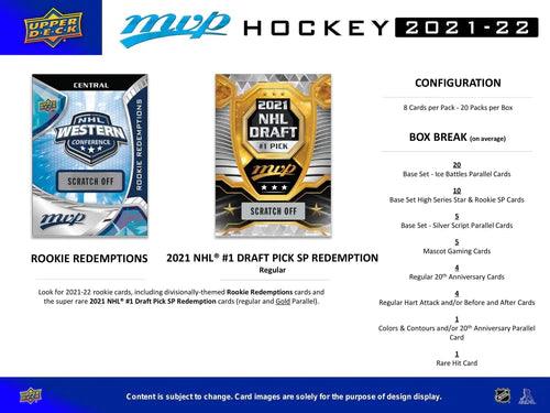 Hockey - 2021/22 - Upper Deck MVP - Hobby Box (20 Packs) Upper Deck 053334966986