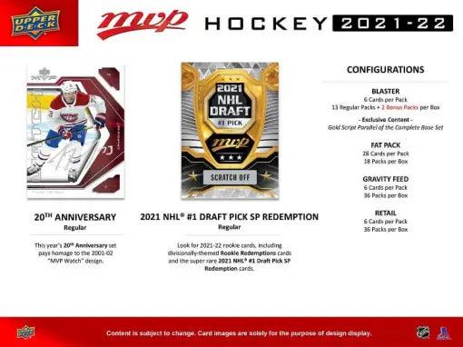 Hockey - 2021/22 - Upper Deck MVP - Retail Box (36 packs) Upper Deck 053334967075