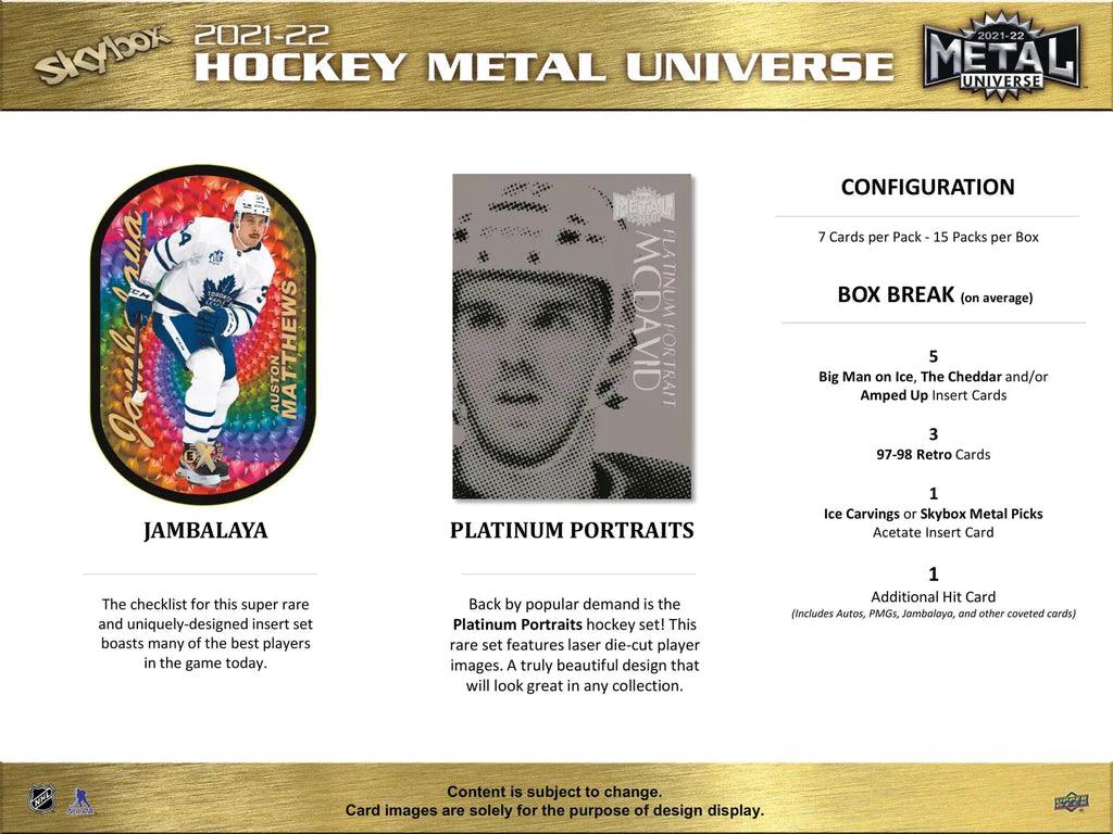 Hockey - 2021/22 - Upper Deck Skybox Metal Universe - Hobby Box (15 Packs) Upper Deck 053334978576