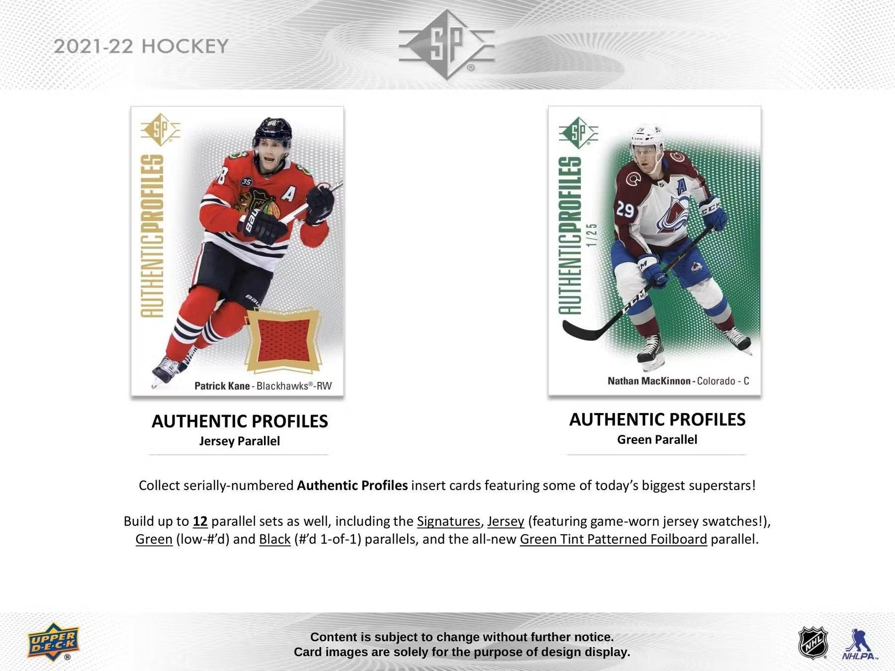 Hockey - 2021/22 - Upper Deck SP - Fat Pack (Includes 3 Retail Packs) Upper Deck 053334984270