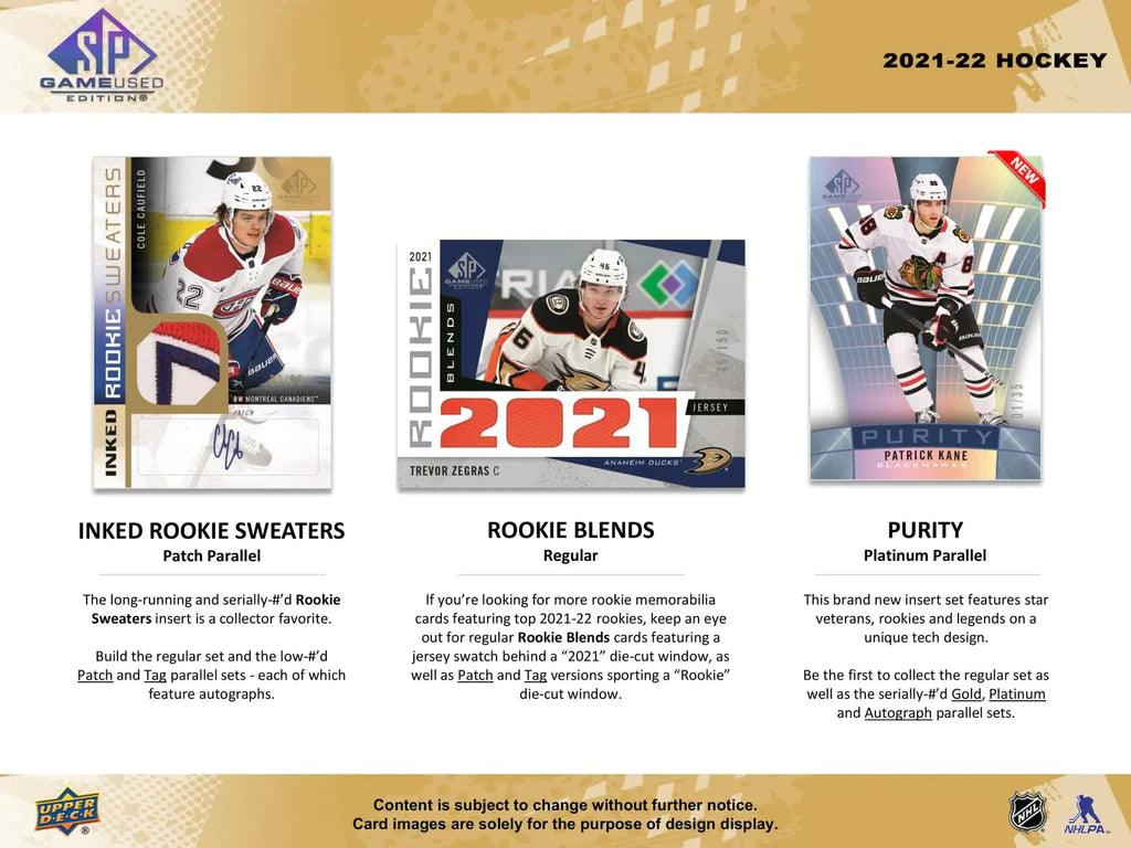 Hockey - 2021/22 - Upper Deck SP GameUSED - Hobby Box (1 Pack) Upper Deck 053334977821