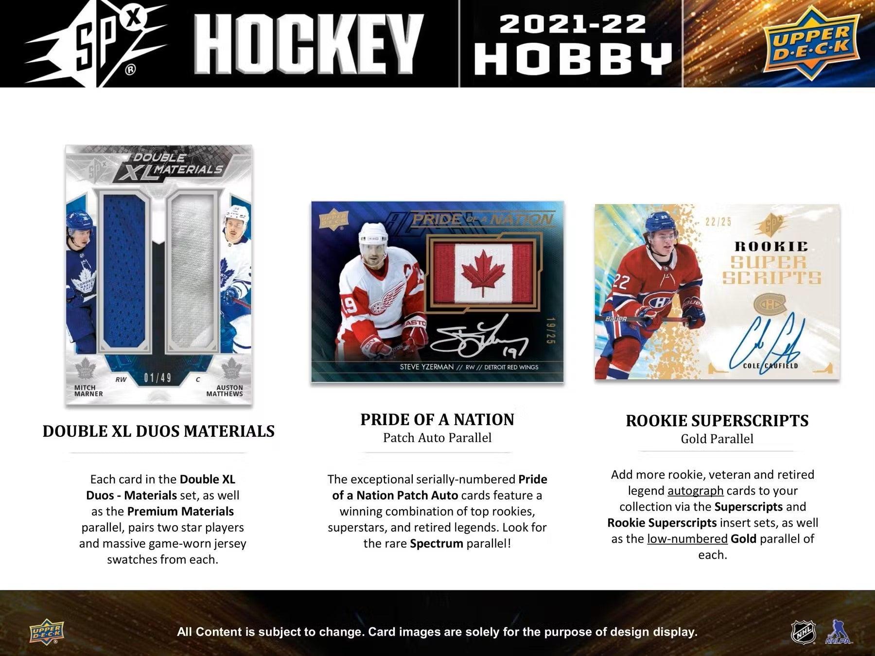 Hockey - 2021/22 - Upper Deck SPx - Hobby Box (4 Cards) Upper Deck 053334978064