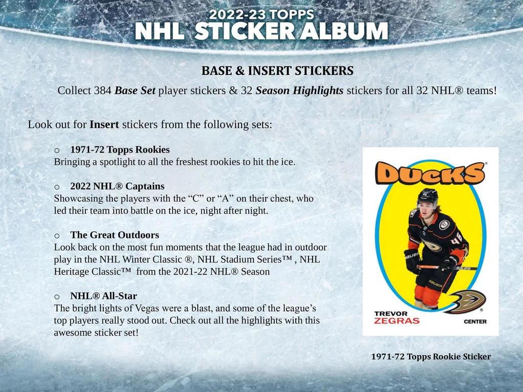 Hockey - 2022/23 - Topps - NHL Sticker Album (With 10 Stickers) Topps 887521112012