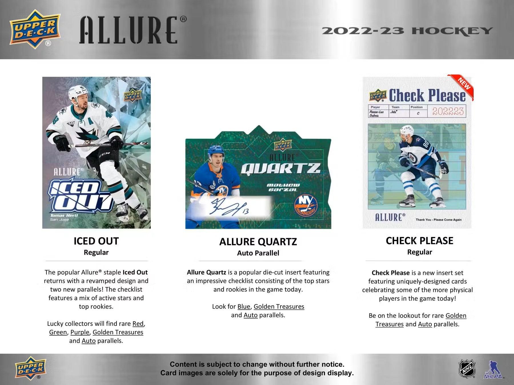 Hockey - 2022/23 - Upper Deck Allure - Hobby Box (9 Packs) Upper Deck 053334104548