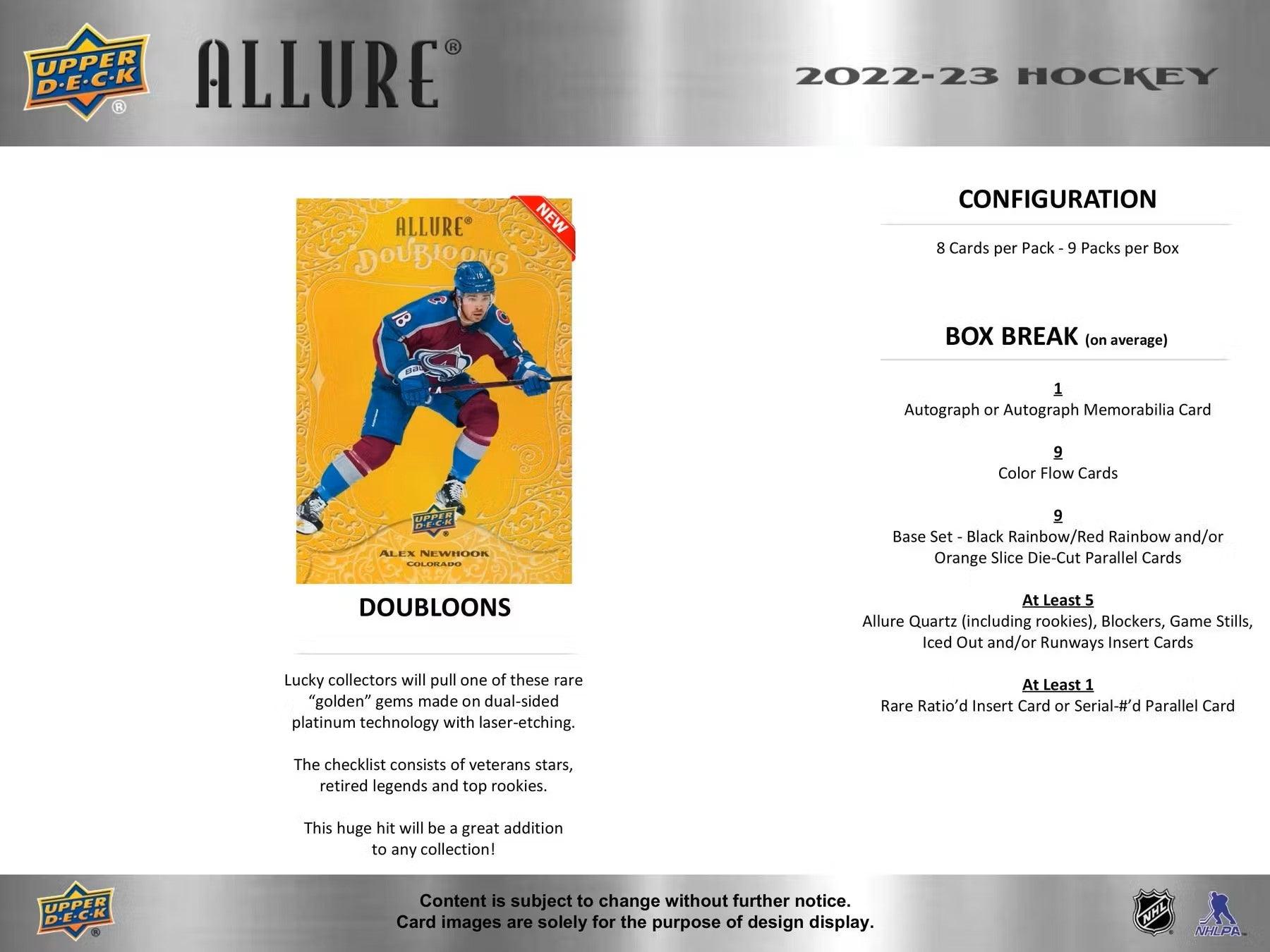 Hockey - 2022/23 - Upper Deck Allure - Hobby Pack (8 Cards) - Hobby Champion Inc