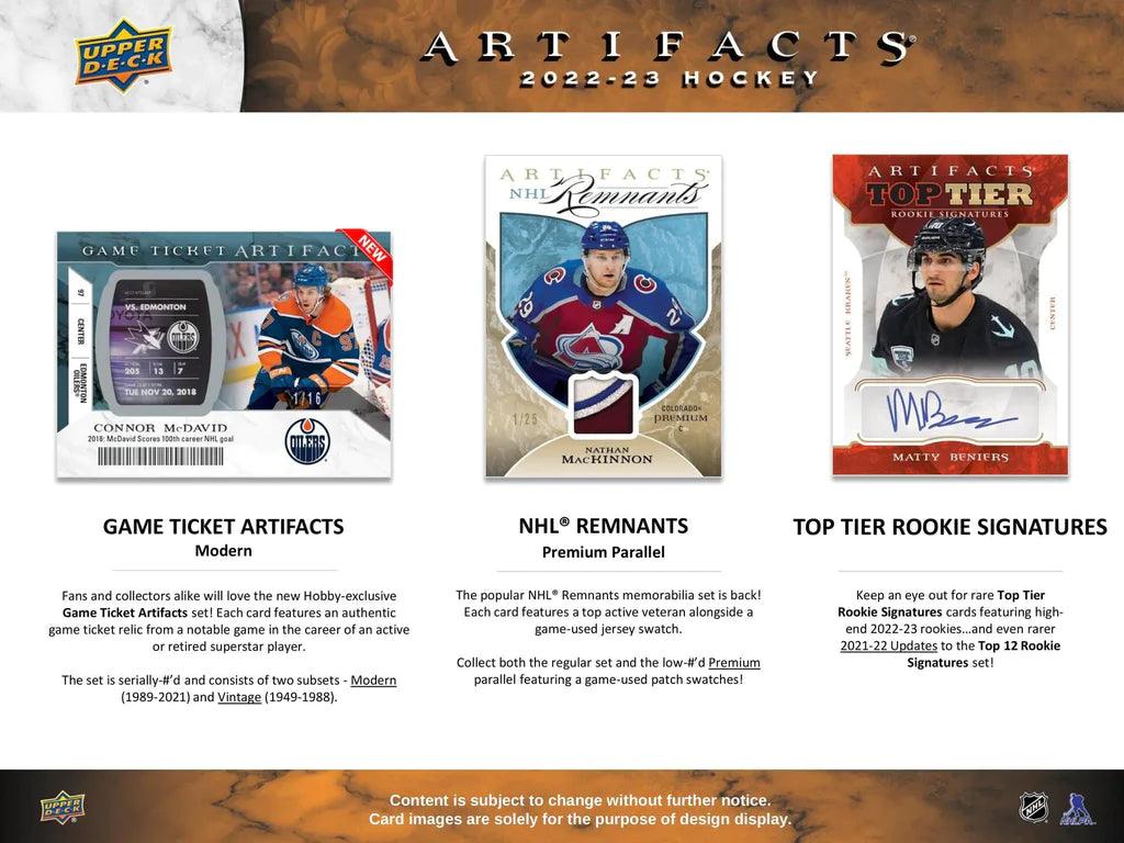 Hockey - 2022/23 - Upper Deck Artifacts - Hobby Box (8 Packs) Upper Deck 053334995023