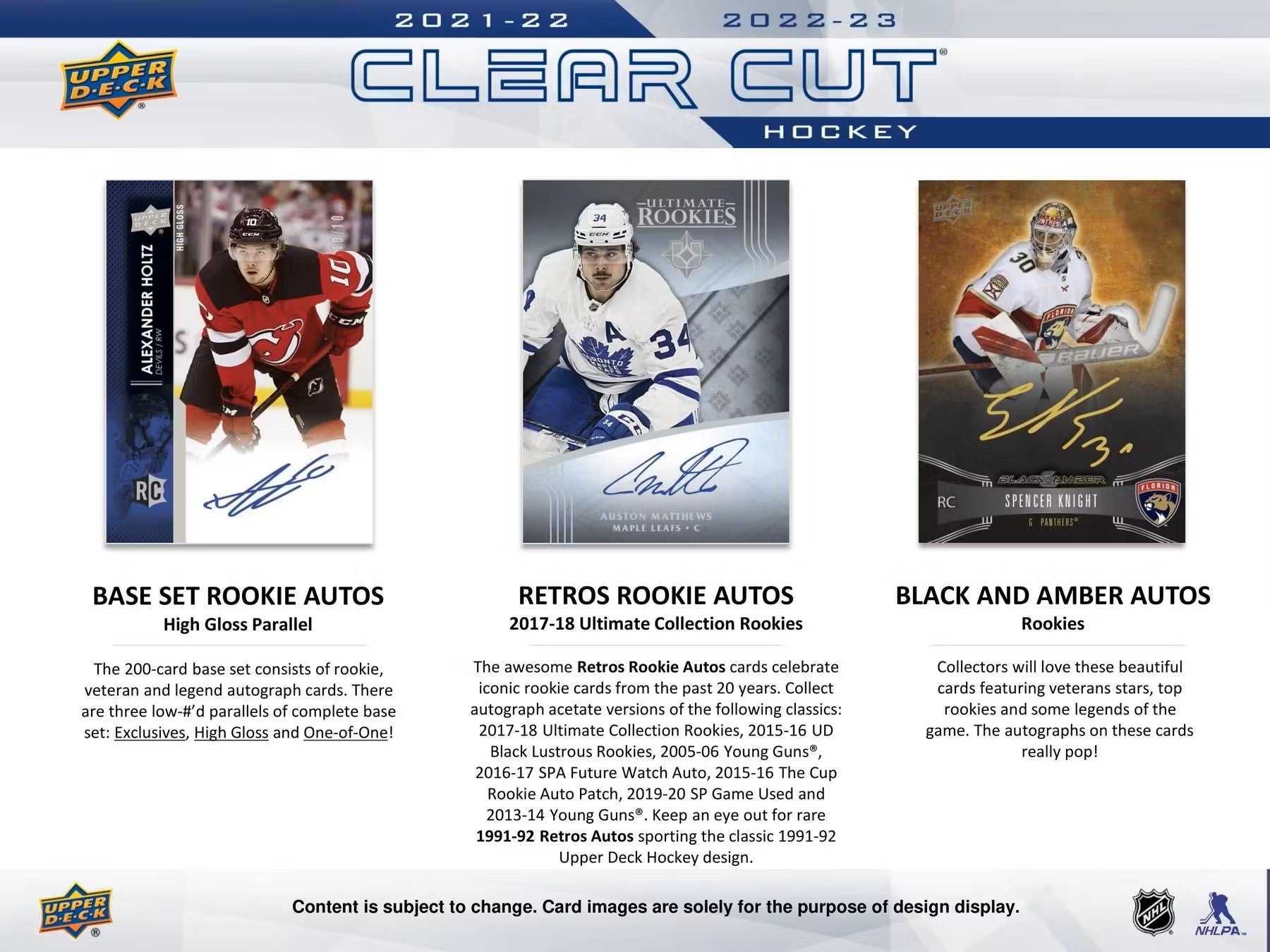 Hockey - 2022/23 - Upper Deck Clear Cut - Hobby Box (1 Card) Upper Deck 053334123006