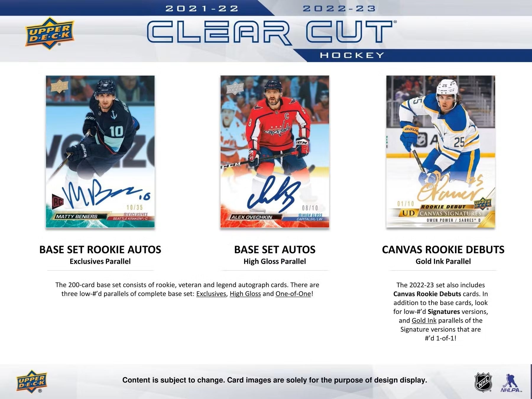 Hockey - 2022/23 - Upper Deck Clear Cut - Hobby Box (1 Card) Upper Deck 053334123006