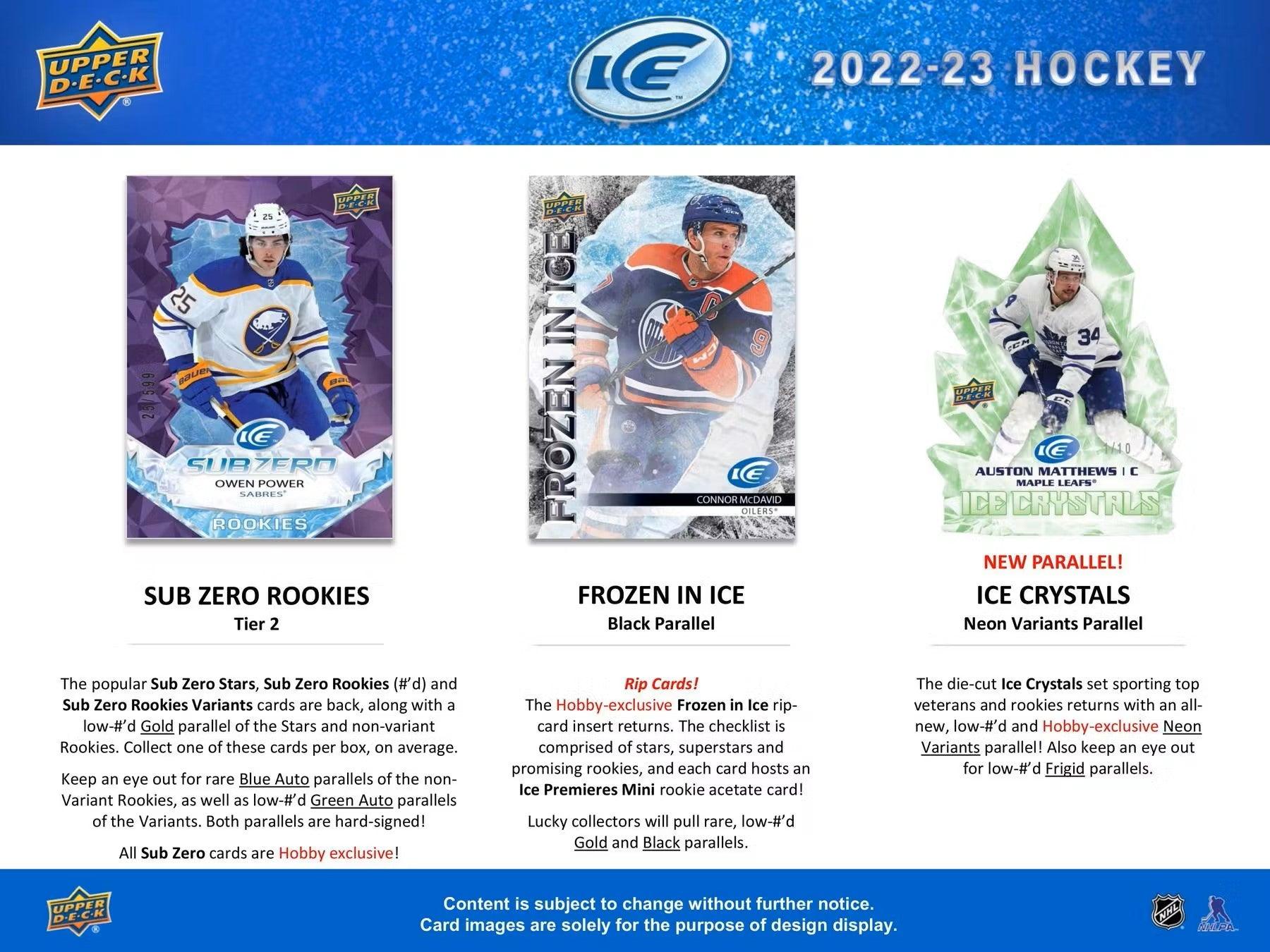 Hockey - 2022/23 - Upper Deck ICE - Hobby Pack (6 Cards) Upper Deck 053334121668