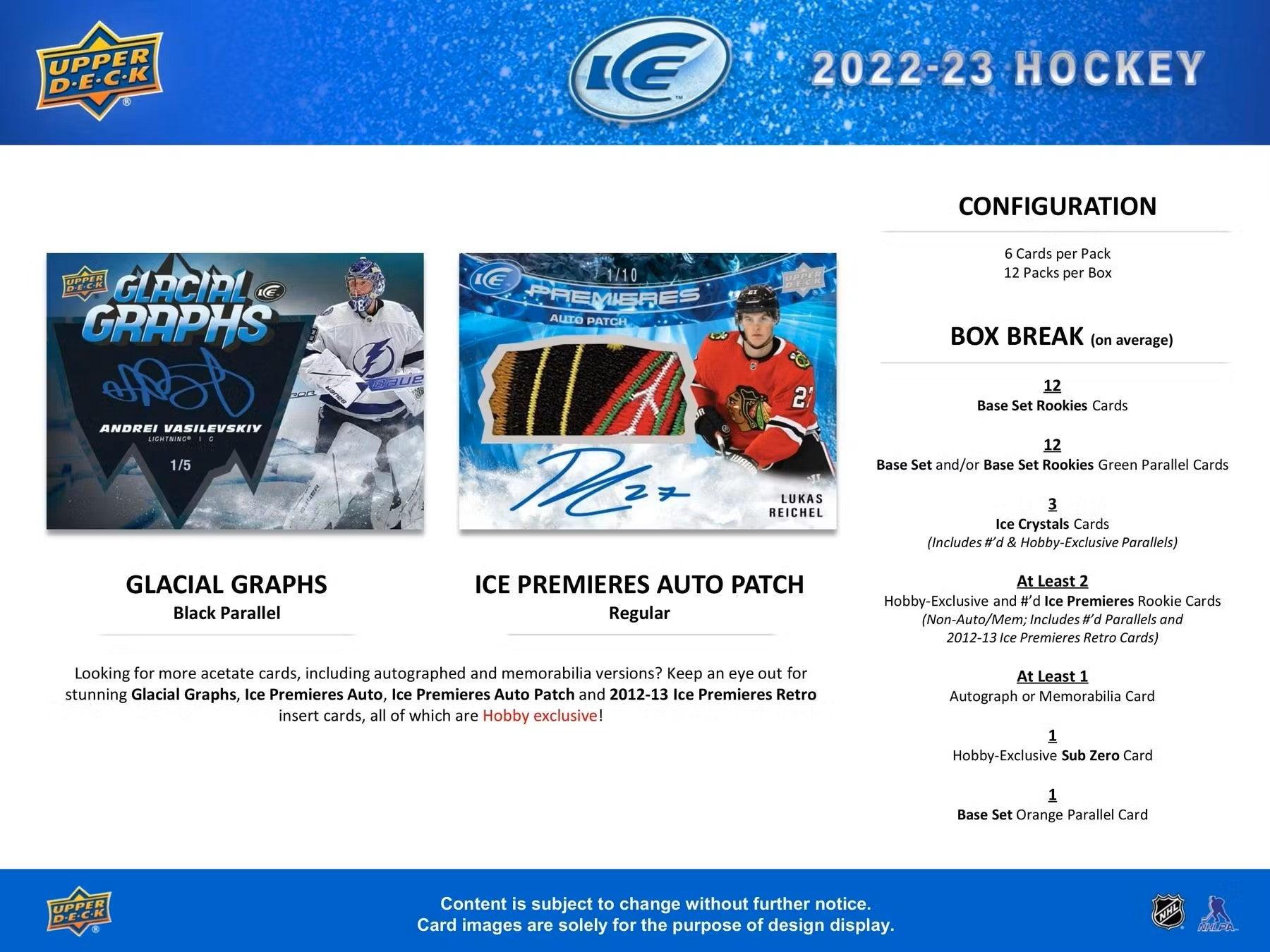 Hockey - 2022/23 - Upper Deck ICE - Hobby Pack (6 Cards) Upper Deck 053334121668