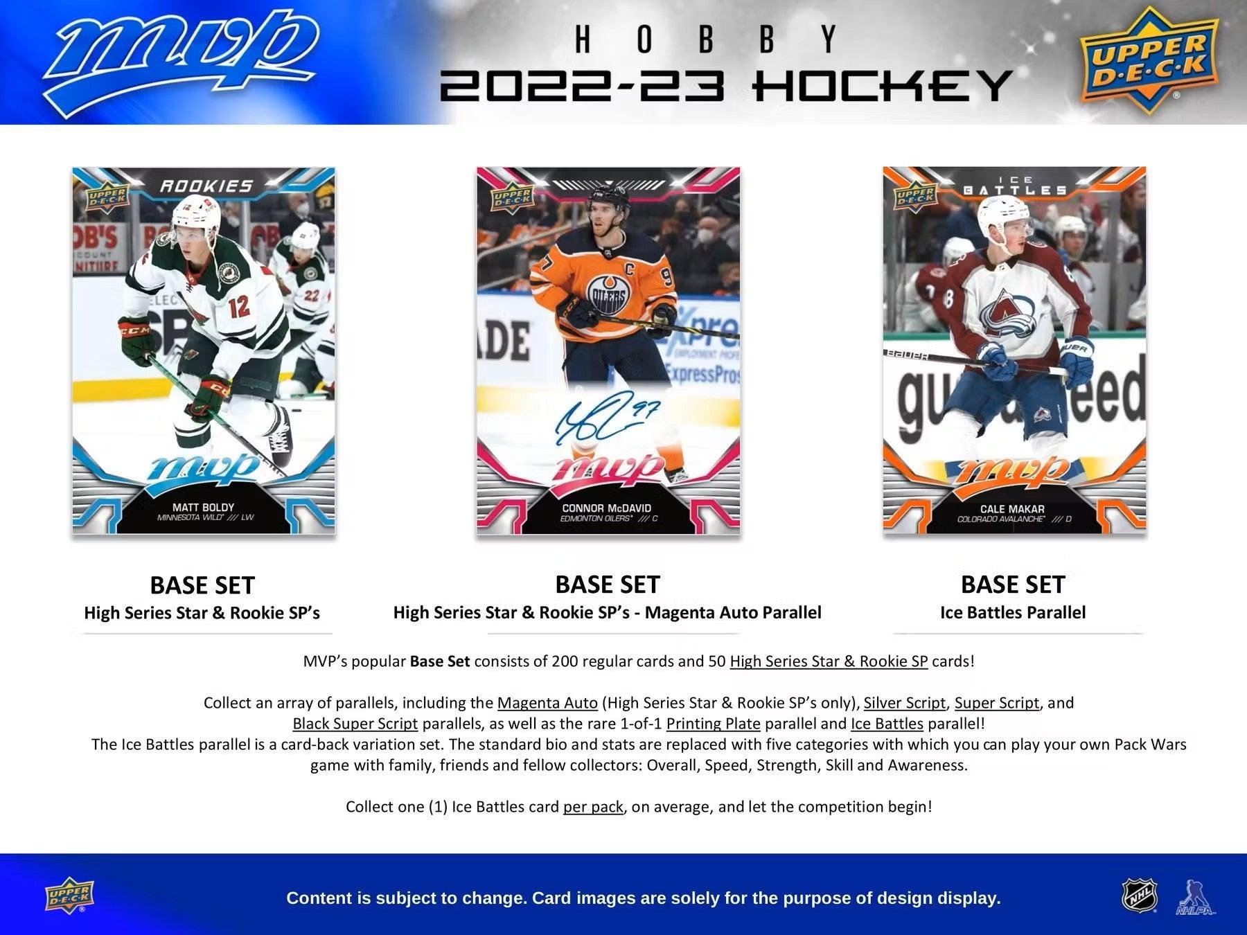 Hockey - 2022/23 - Upper Deck MVP - Hobby Box (20 Packs) Upper Deck 053334995610