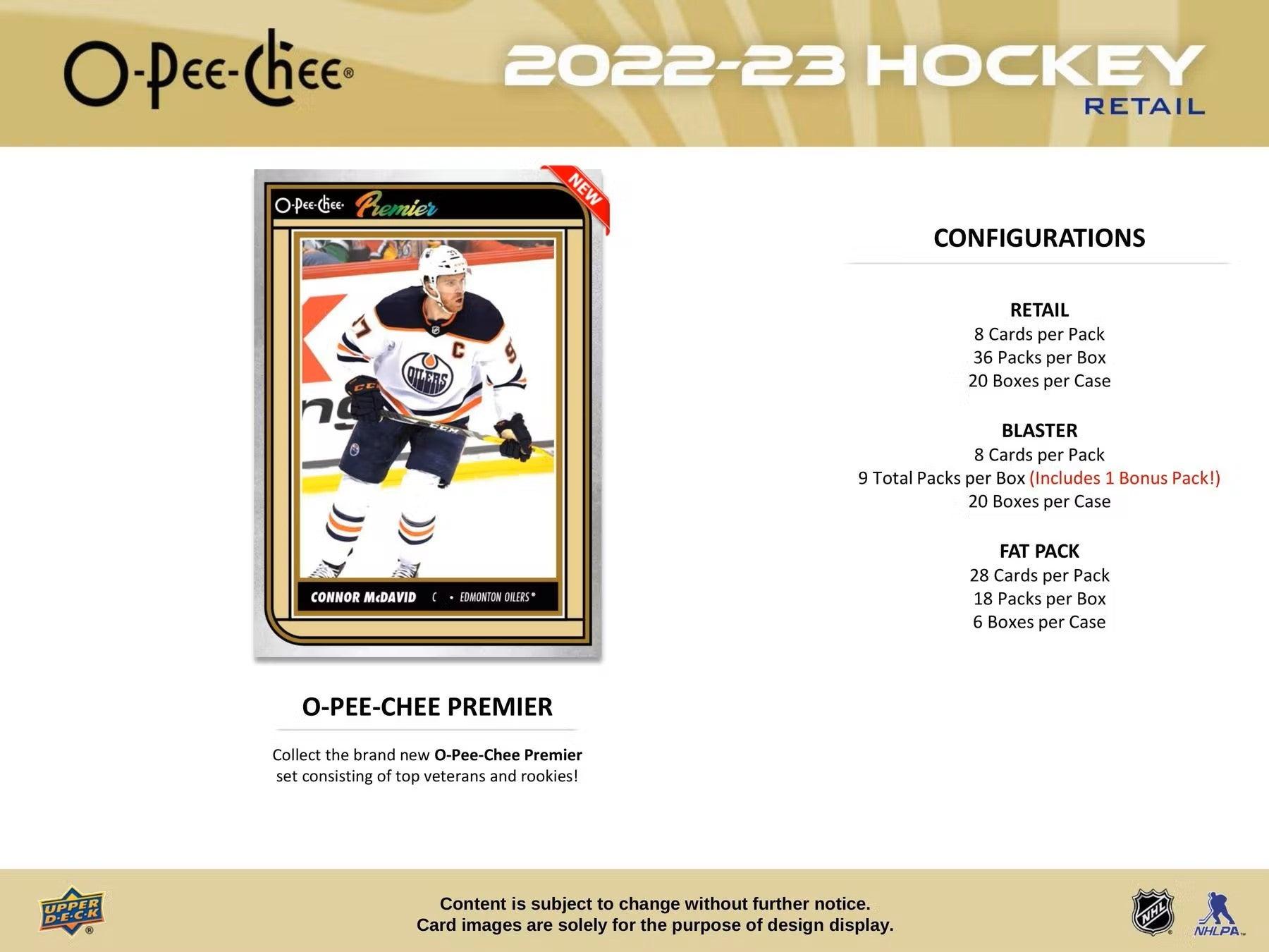 Hockey - 2022/23 - Upper Deck O - Pee - Chee - Blaster Box (9 Packs) Upper Deck 053334103664