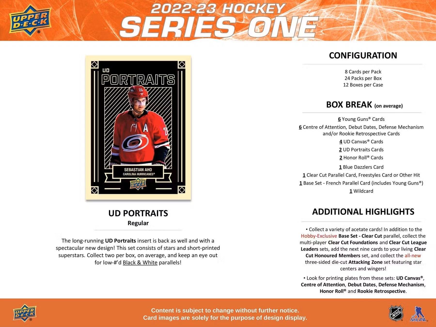 Hockey - 2022/23 - Upper Deck Series 1 - Hobby Pack (8 Cards) Upper Deck 053334999731