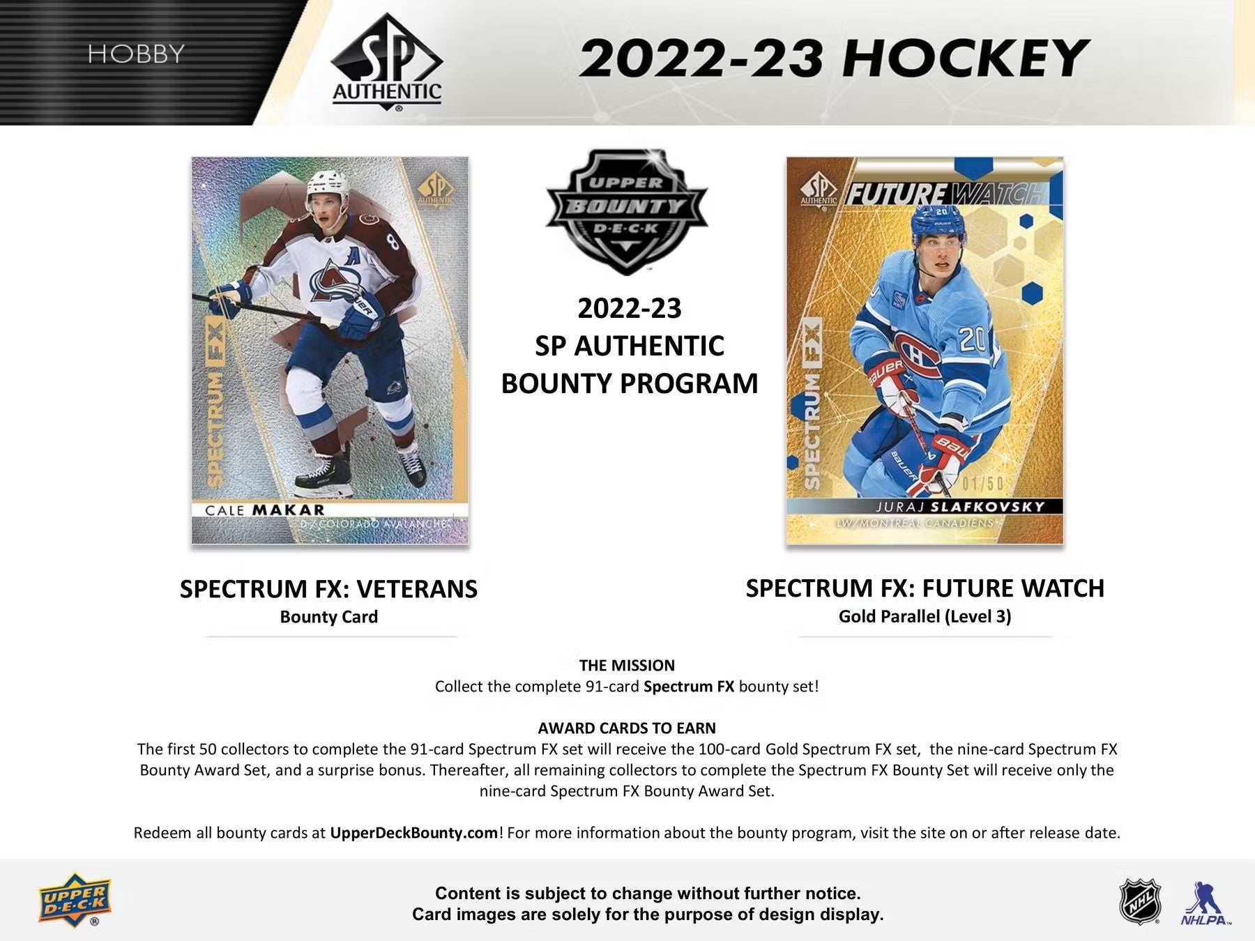 Hockey - 2022/23 - Upper Deck SP Authentic - Hobby Box (10 Packs) Upper Deck 053334121750