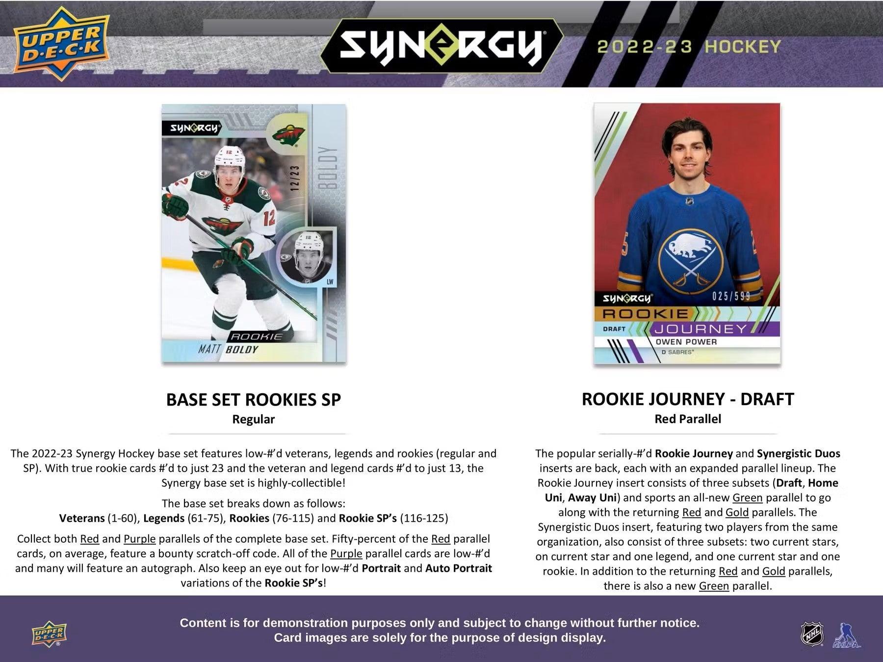 Hockey - 2022/23 - Upper Deck Synergy - Hobby Box (8 Packs) Upper Deck 053334105248