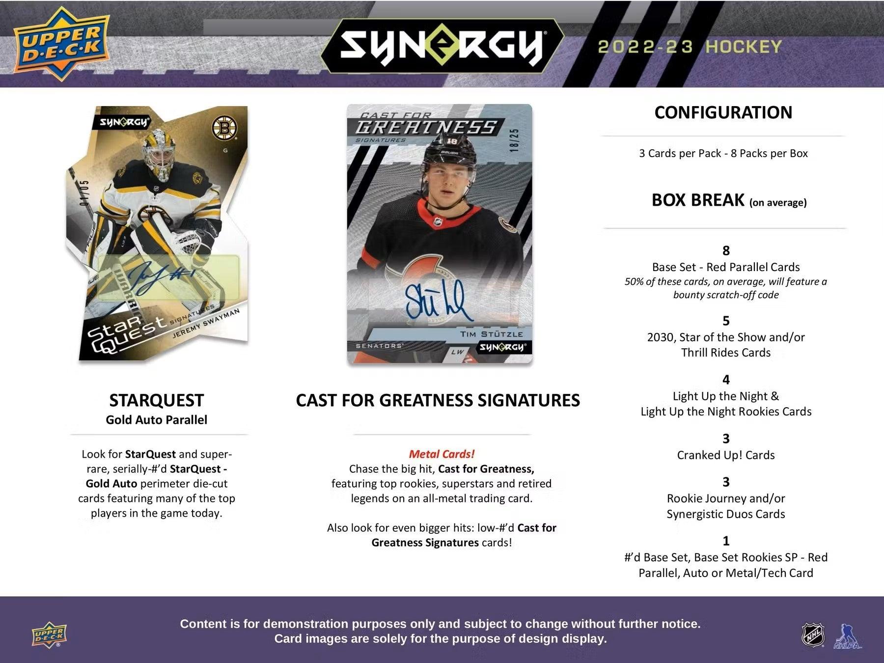 Hockey - 2022/23 - Upper Deck Synergy - Hobby Box (8 Packs) Upper Deck 053334105248