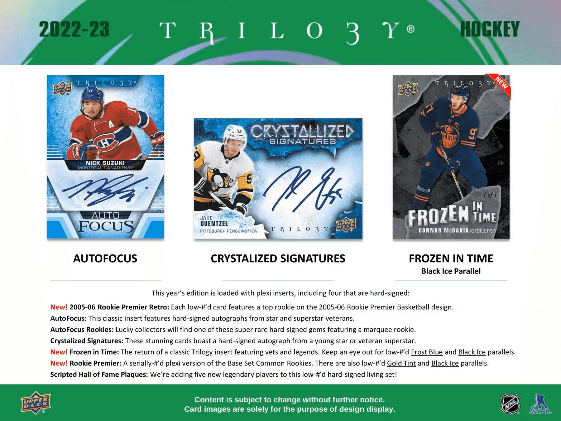 Hockey - 2022/23 - Upper Deck Trilogy - Hobby Box (6 Packs) Upper Deck 053334105347