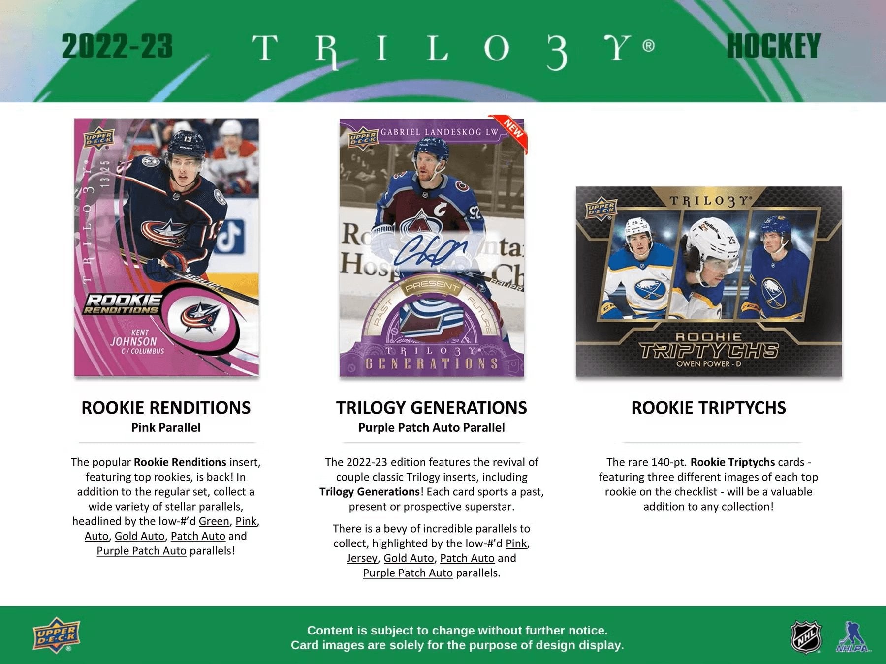 Hockey - 2022/23 - Upper Deck Trilogy - Hobby Box (6 Packs) Upper Deck 053334105347