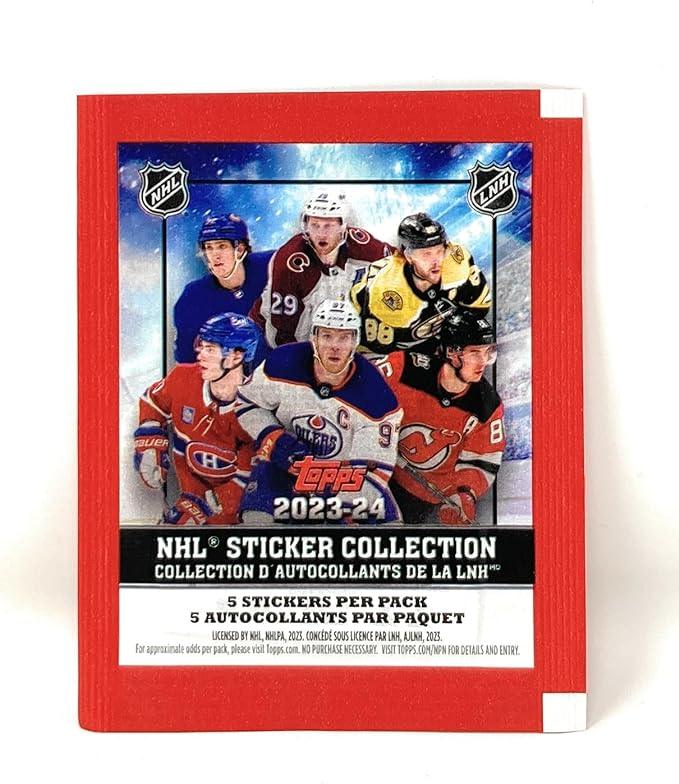 Hockey - 2023/24 - Topps - NHL Sticker Pack (5 Stickers) Topps 887521121625