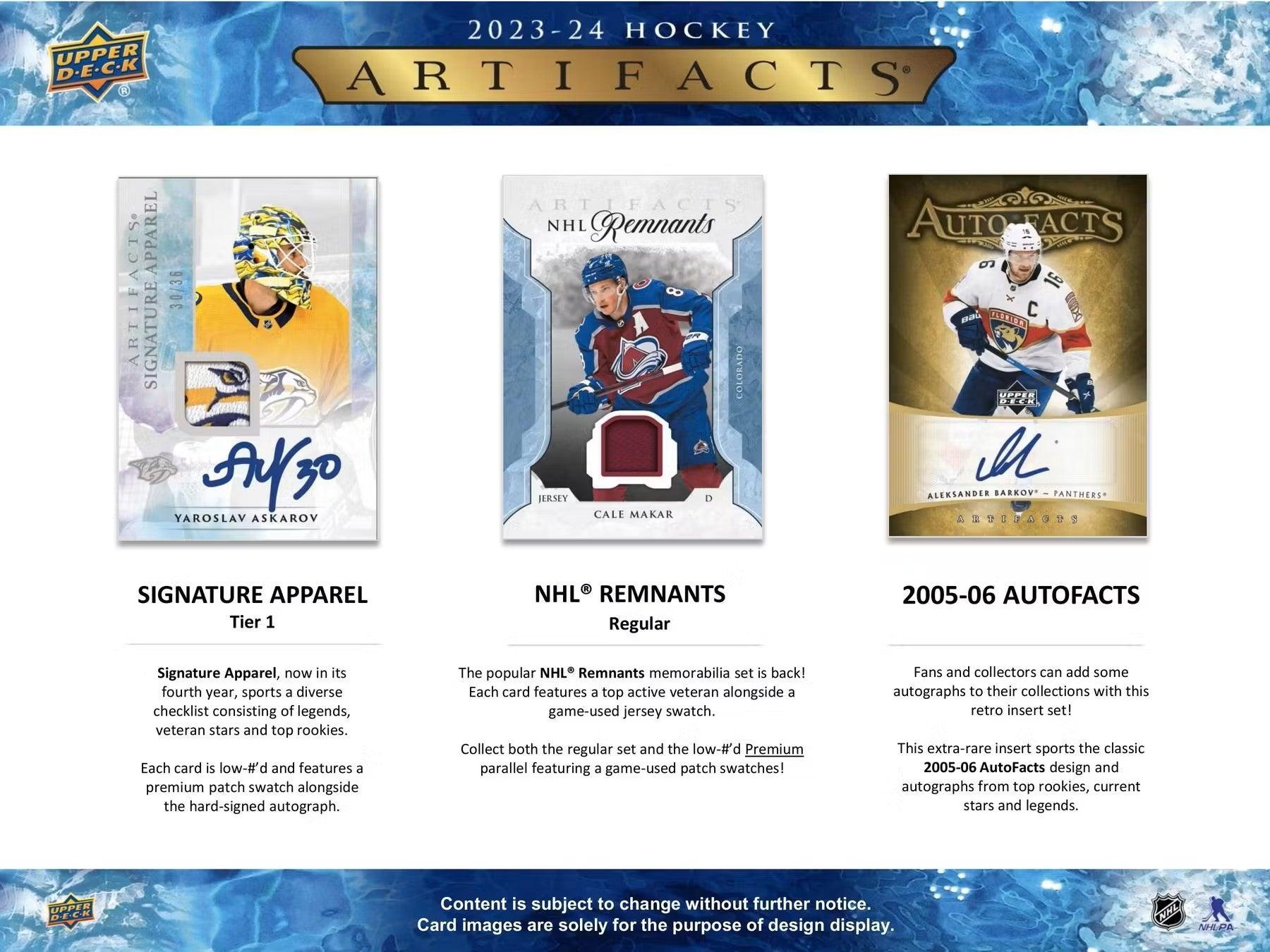 Hockey - 2023/24 - Upper Deck Artifacts - Hobby Box (8 Packs) Upper Deck 053334148740