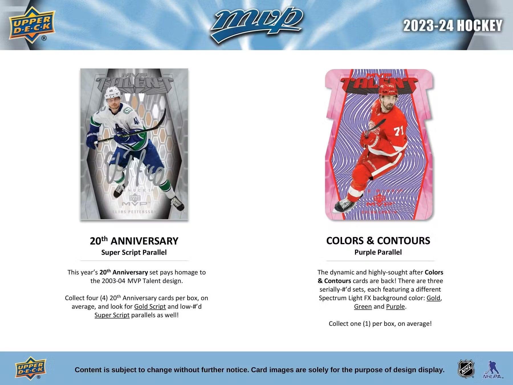 Hockey - 2023/24 - Upper Deck MVP - Hobby Box (20 Packs) - Hobby Champion Inc