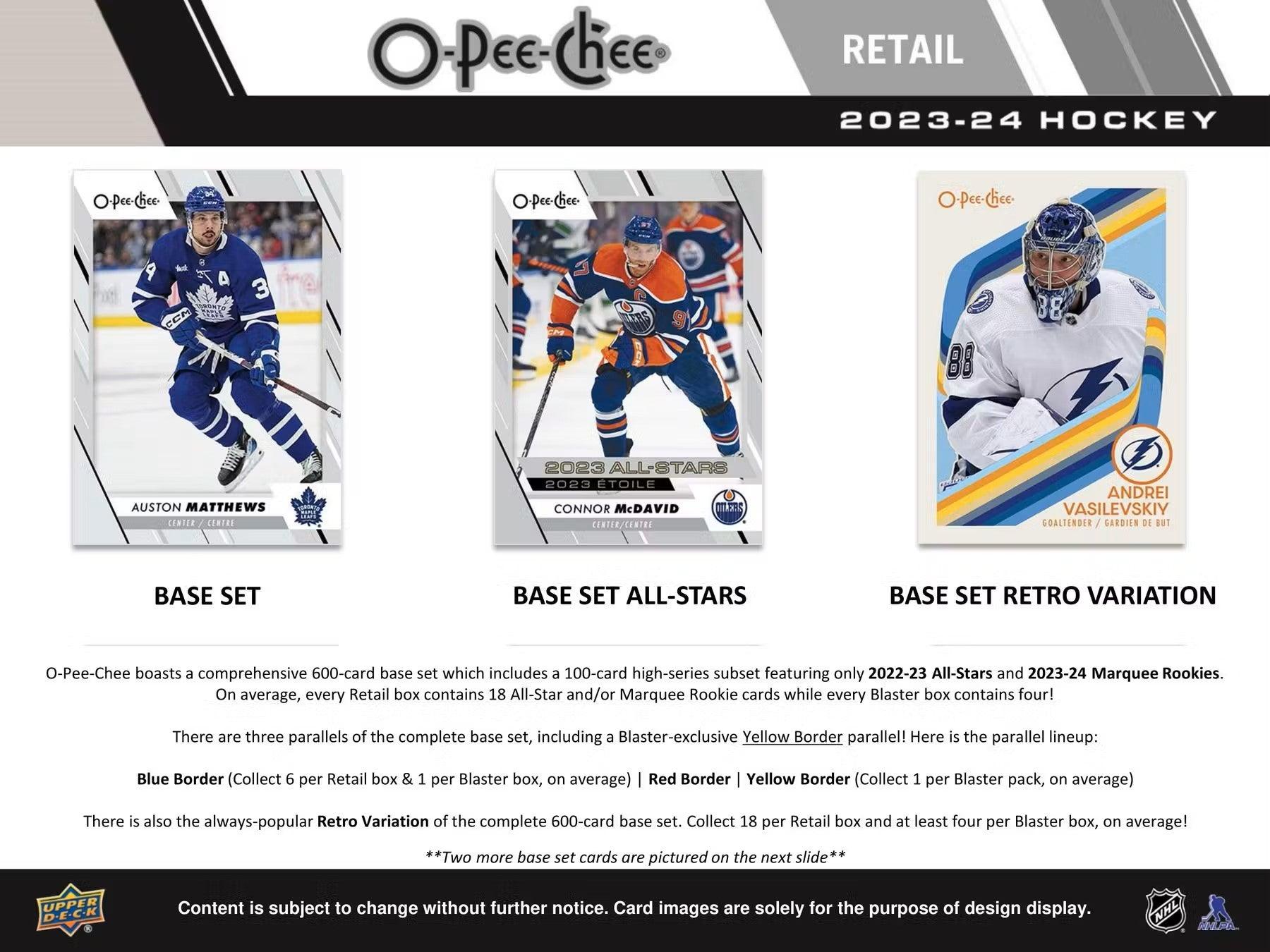 Hockey - 2023/24 - Upper Deck O-Pee-Chee - Blaster Box (9 Packs) - Hobby Champion Inc