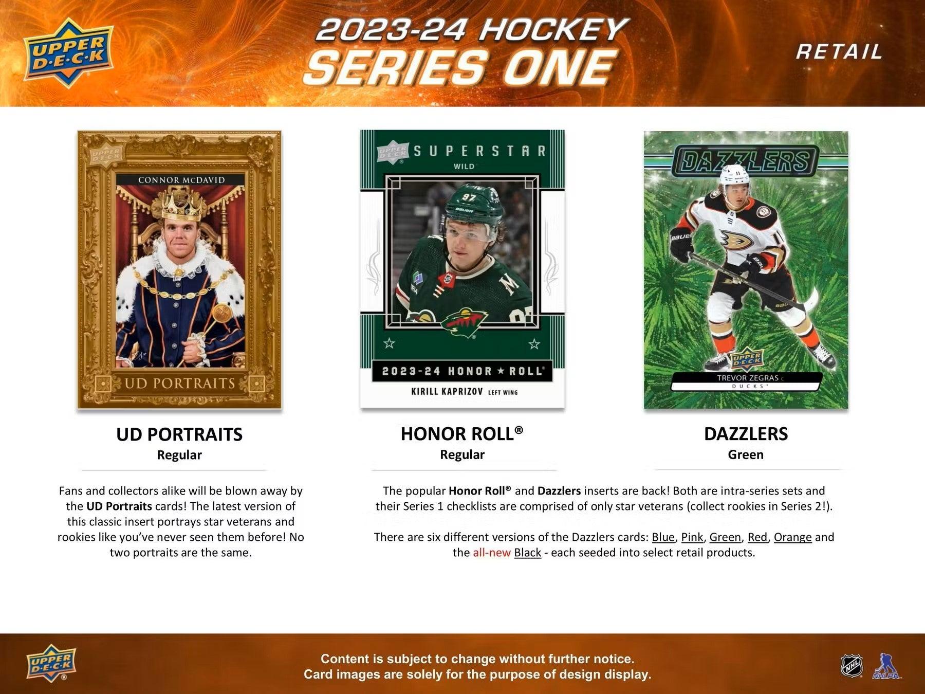 Hockey - 2023/24 - Upper Deck Series 1 - Tin Box (8 Packs + 1 Bonus Pack) Upper Deck 053334147415