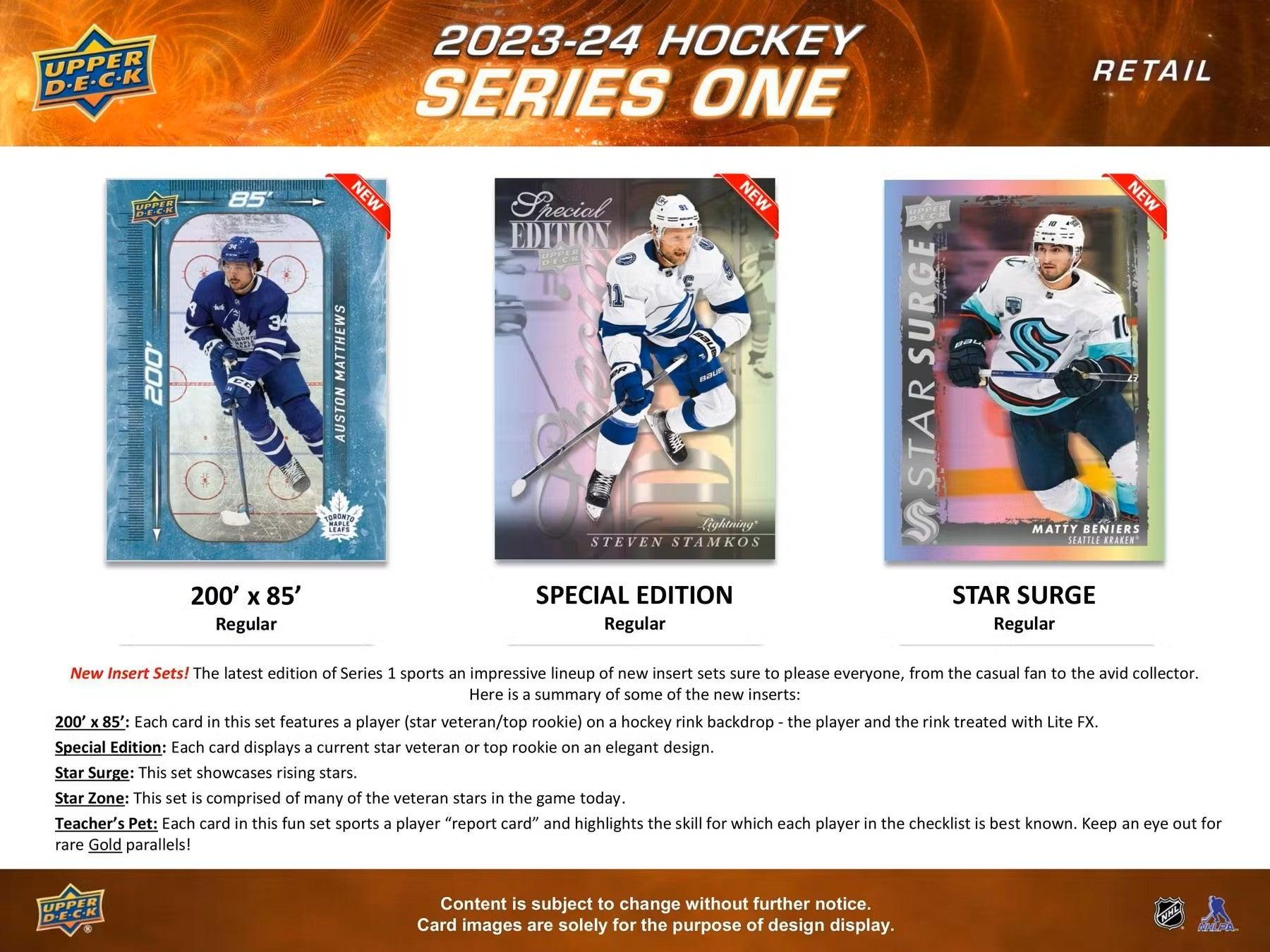 Hockey - 2023/24 - Upper Deck Series 1 - Tin Box (8 Packs + 1 Bonus Pack) Upper Deck 053334147415