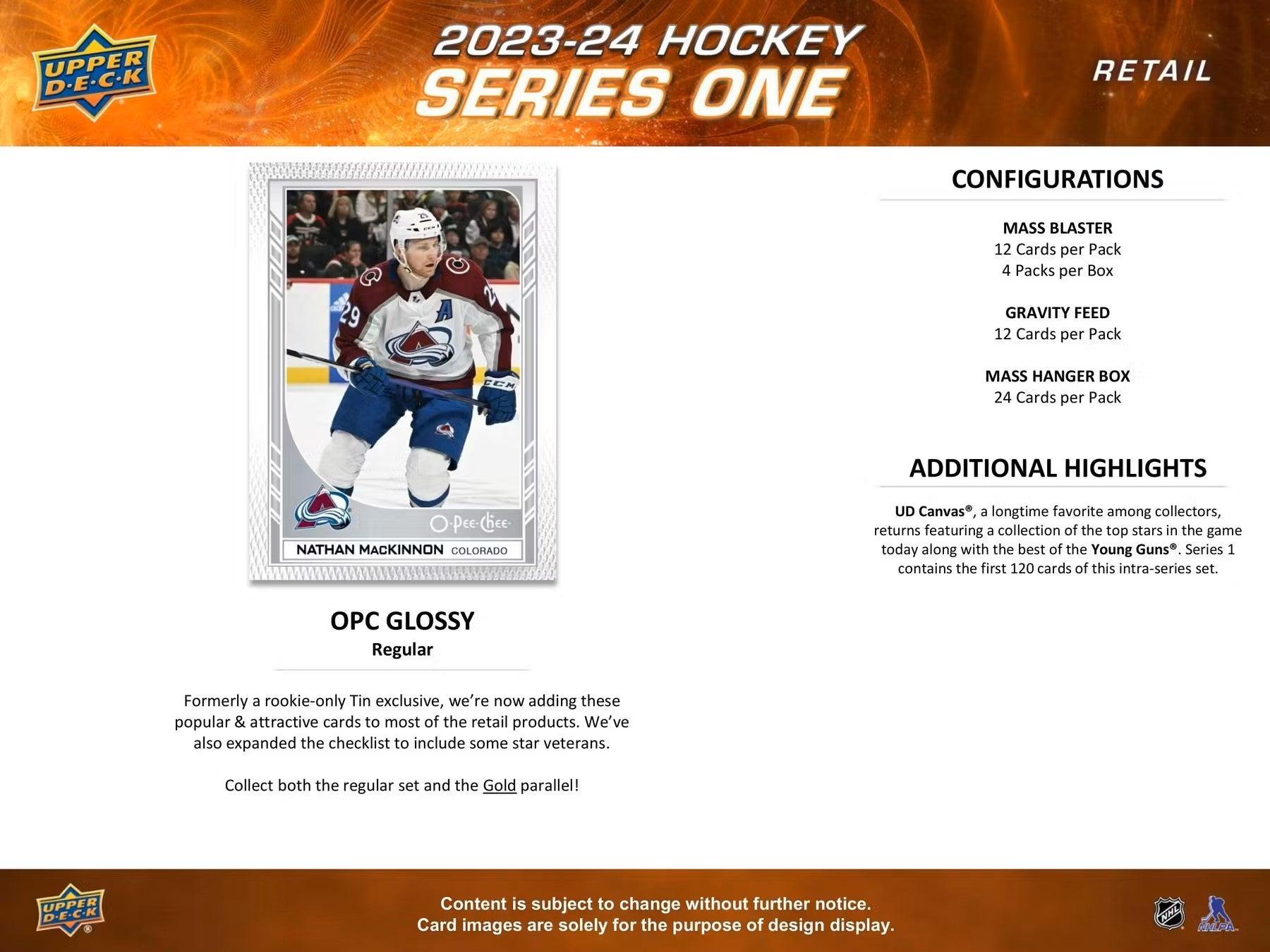 Hockey - 2023/24 - Upper Deck Series 1 - Tin Box (8 Packs + 1 Bonus Pack) Upper Deck 053334147415