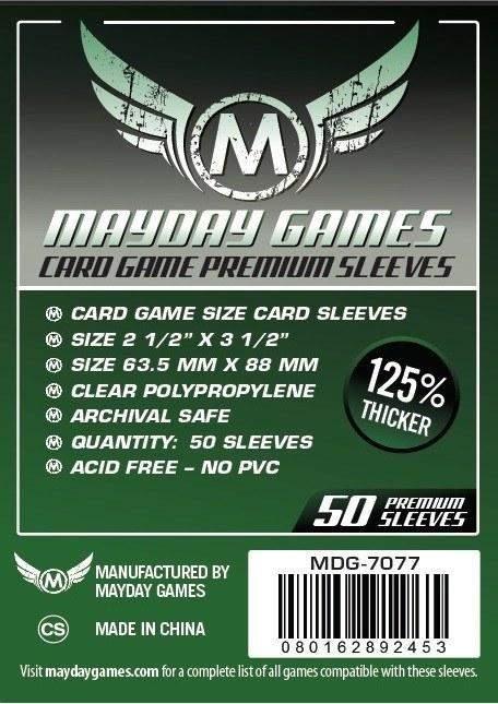 Mayday Games - Card Sleeves Pack - 63.5mm x 88mm - 50 sleeves/pack - Hobby Champion Inc