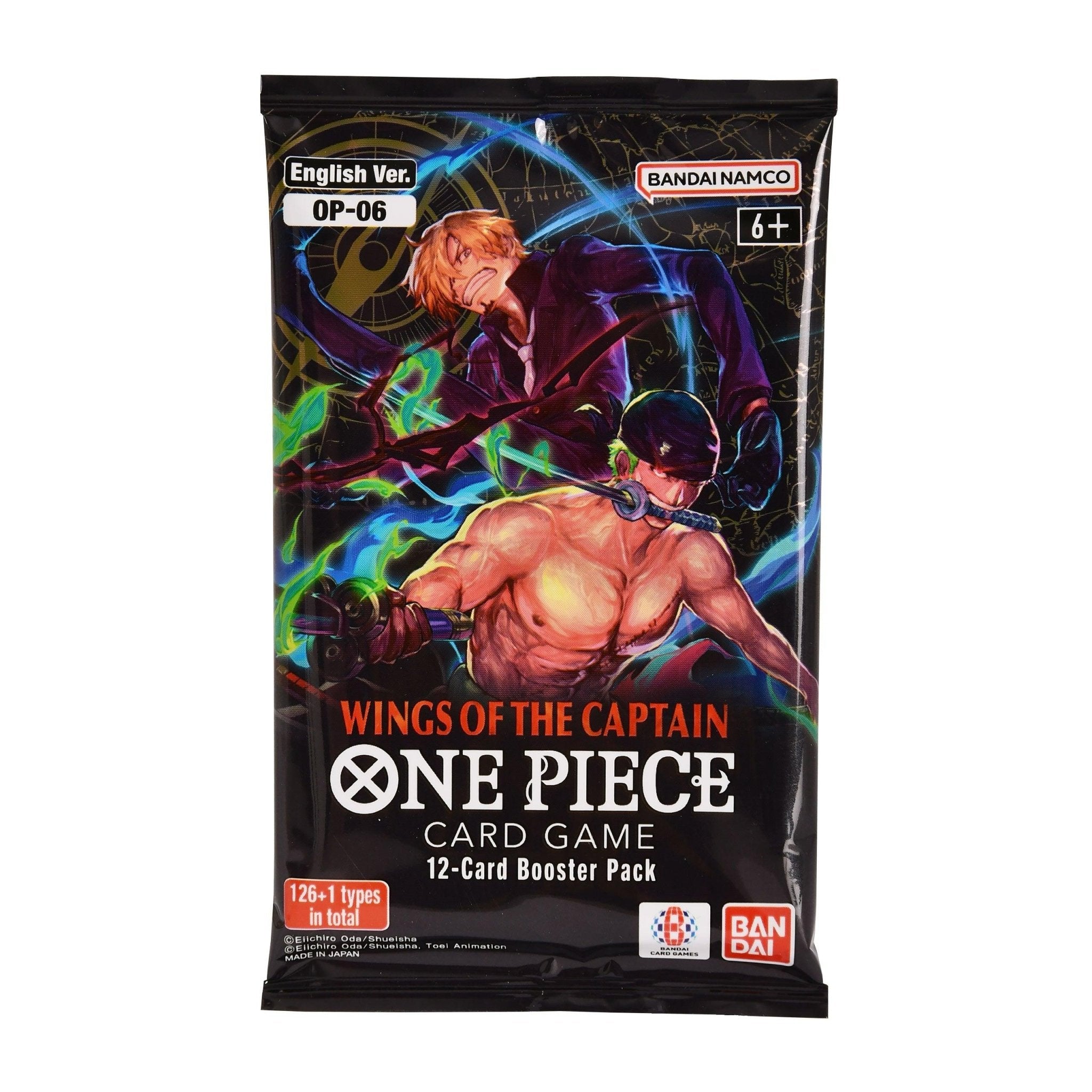 One Piece - OP - 06 - Wings of the Captain - Booster Pack (12 Cards) Bandai 810059781122