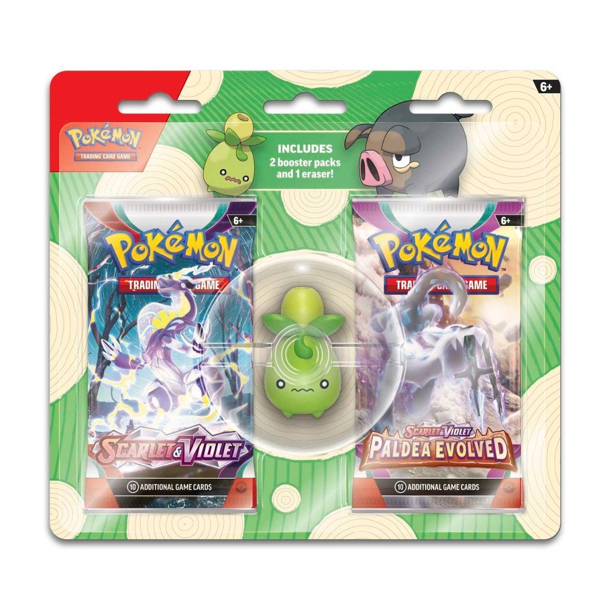 Pokemon Back To School - 2 Booster Packs & Smoliv Eraser Pokémon 820650852497