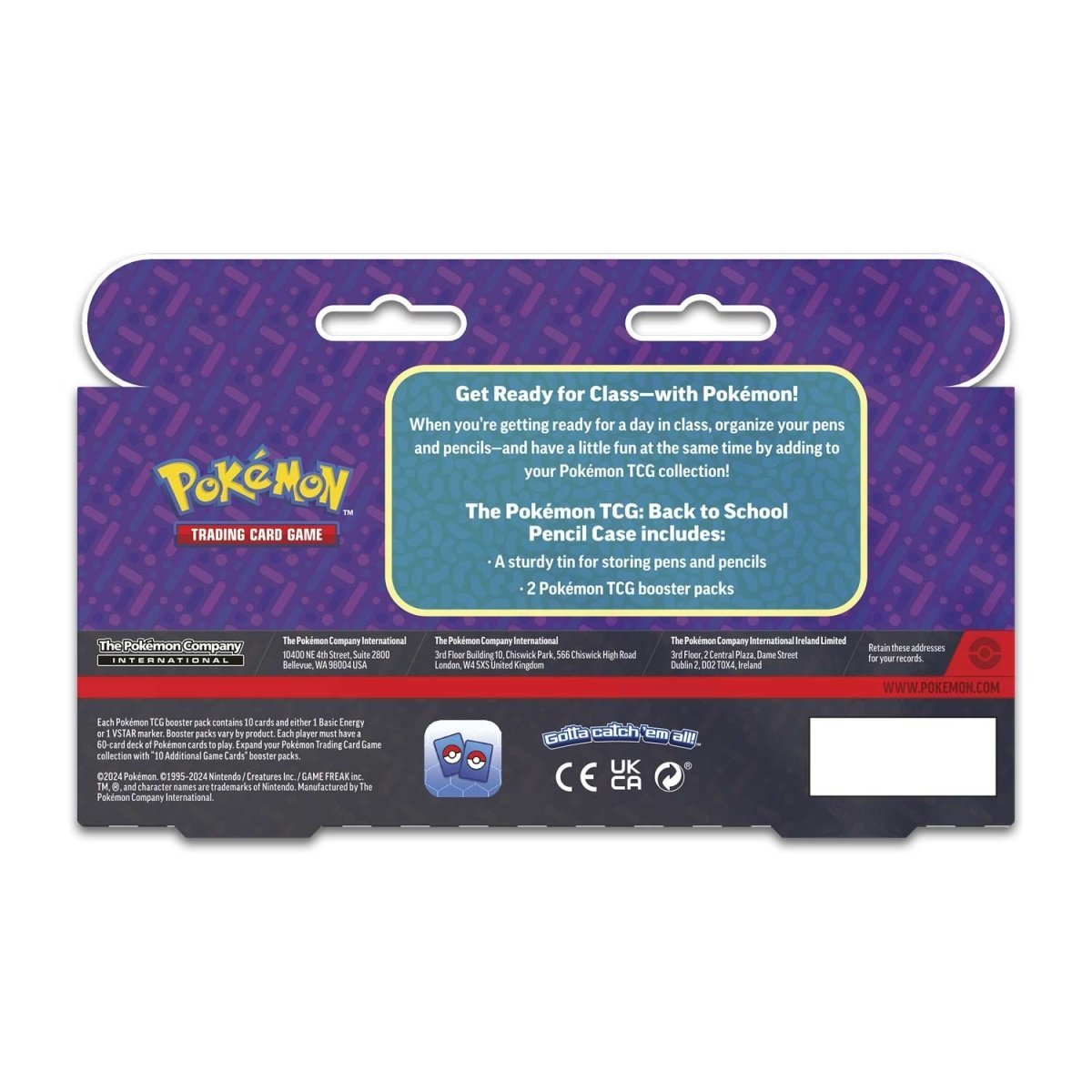 Pokemon - Back To School 2024 - Pencil Case & 2 Booster Packs Pokémon 0820650859946